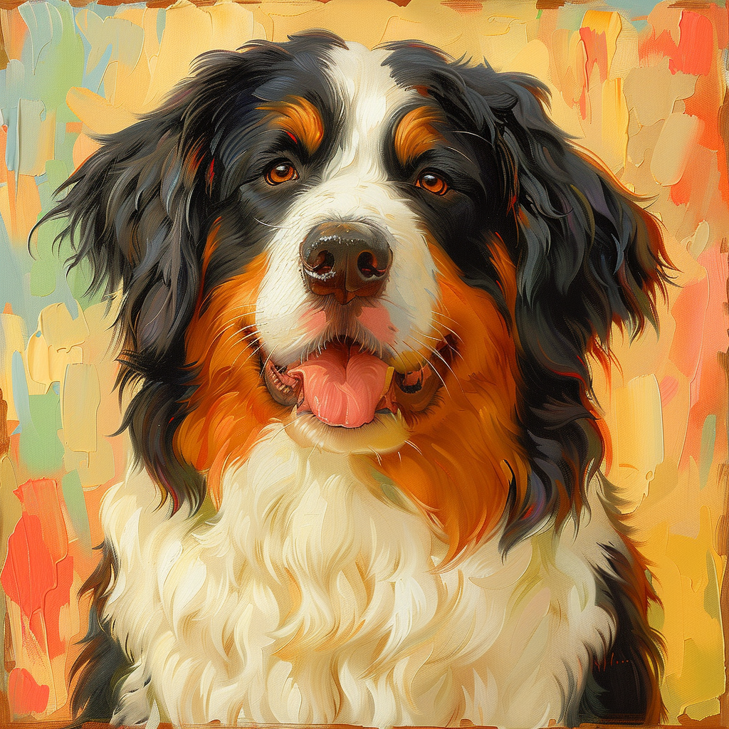 Bernese Mountain Dog Art Poster