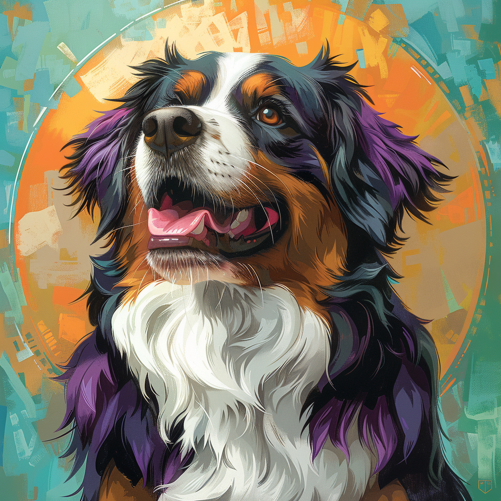 Bernese Mountain Dog Art Poster