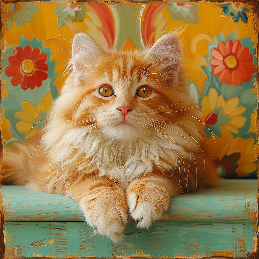 Siberian Cat Art Poster