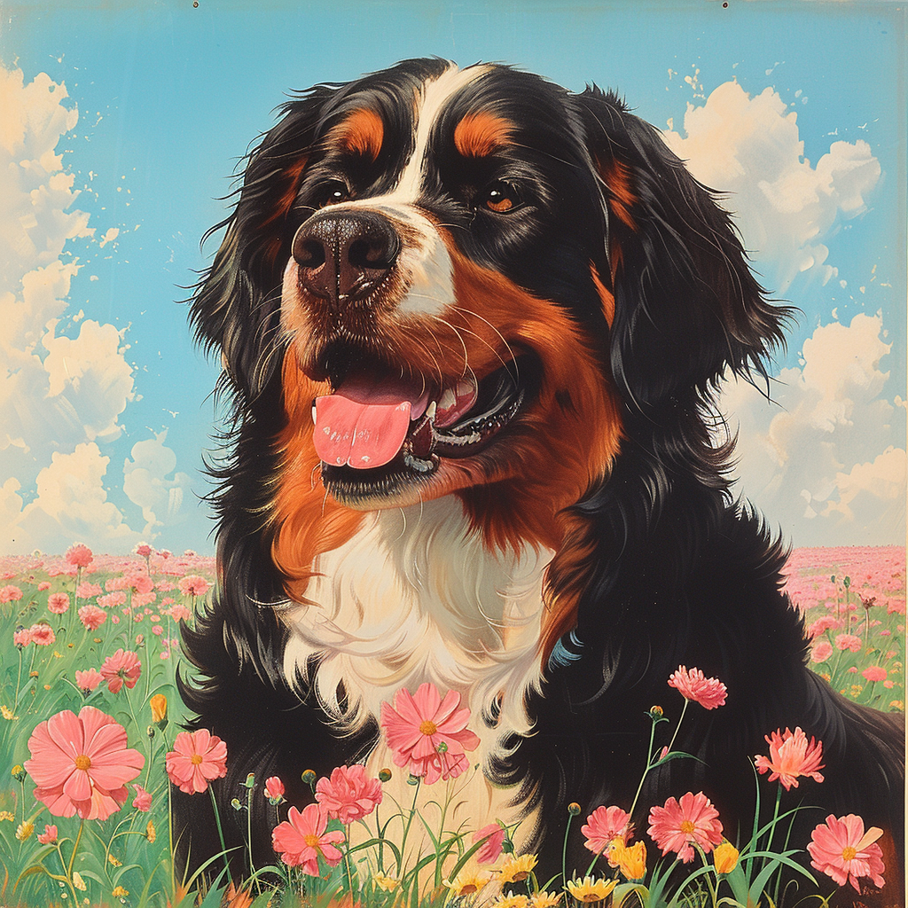 Bernese Mountain Dog Art Poster