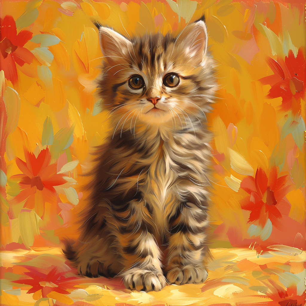 Siberian Cat Art Poster