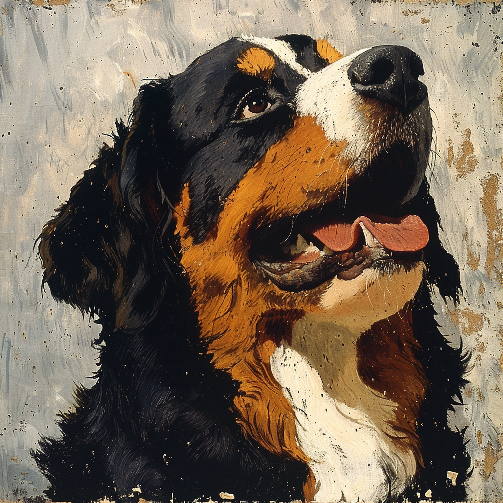 Bernese Mountain Dog Art Poster