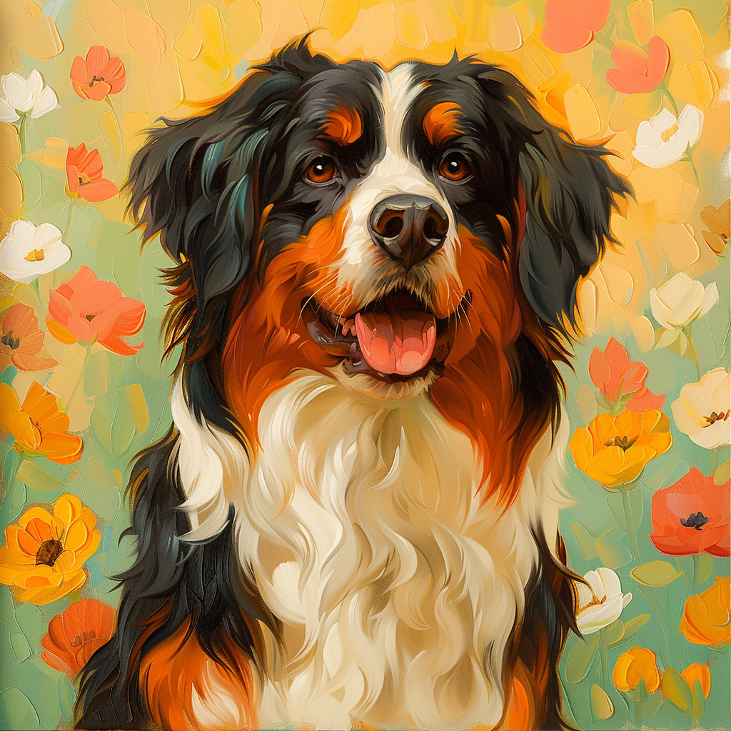 Bernese Mountain Dog Art Poster