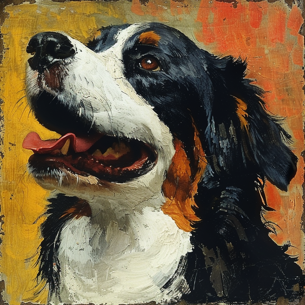 Bernese Mountain Dog Art Poster