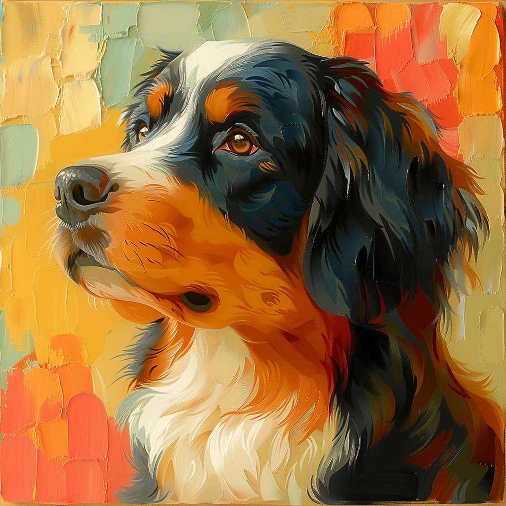 Bernese Mountain Dog Art Poster