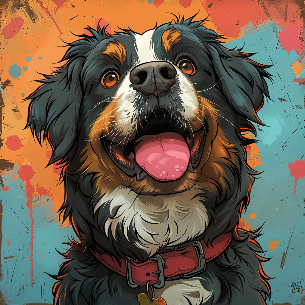 Bernese Mountain Dog Art Poster