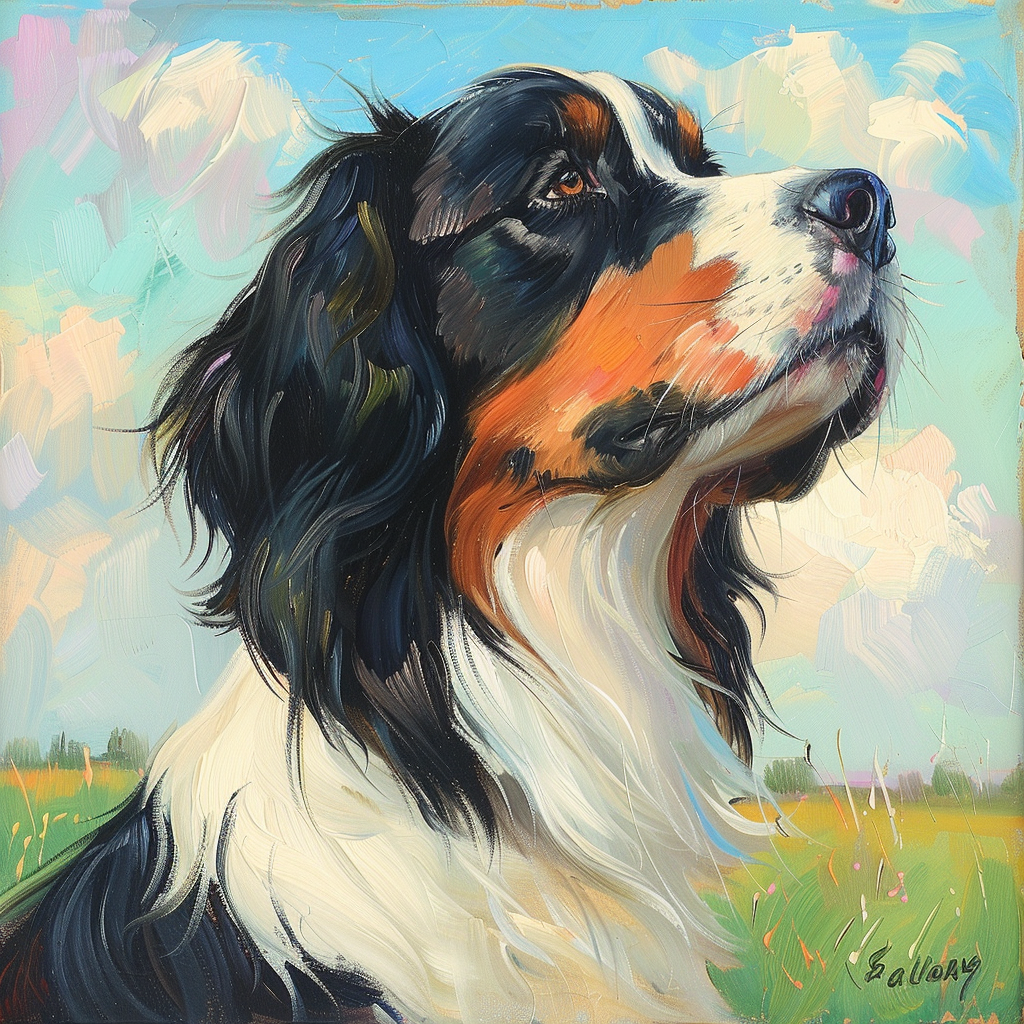 Bernese Mountain Dog Art Poster