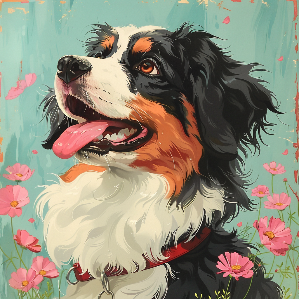 Bernese Mountain Dog Art Poster