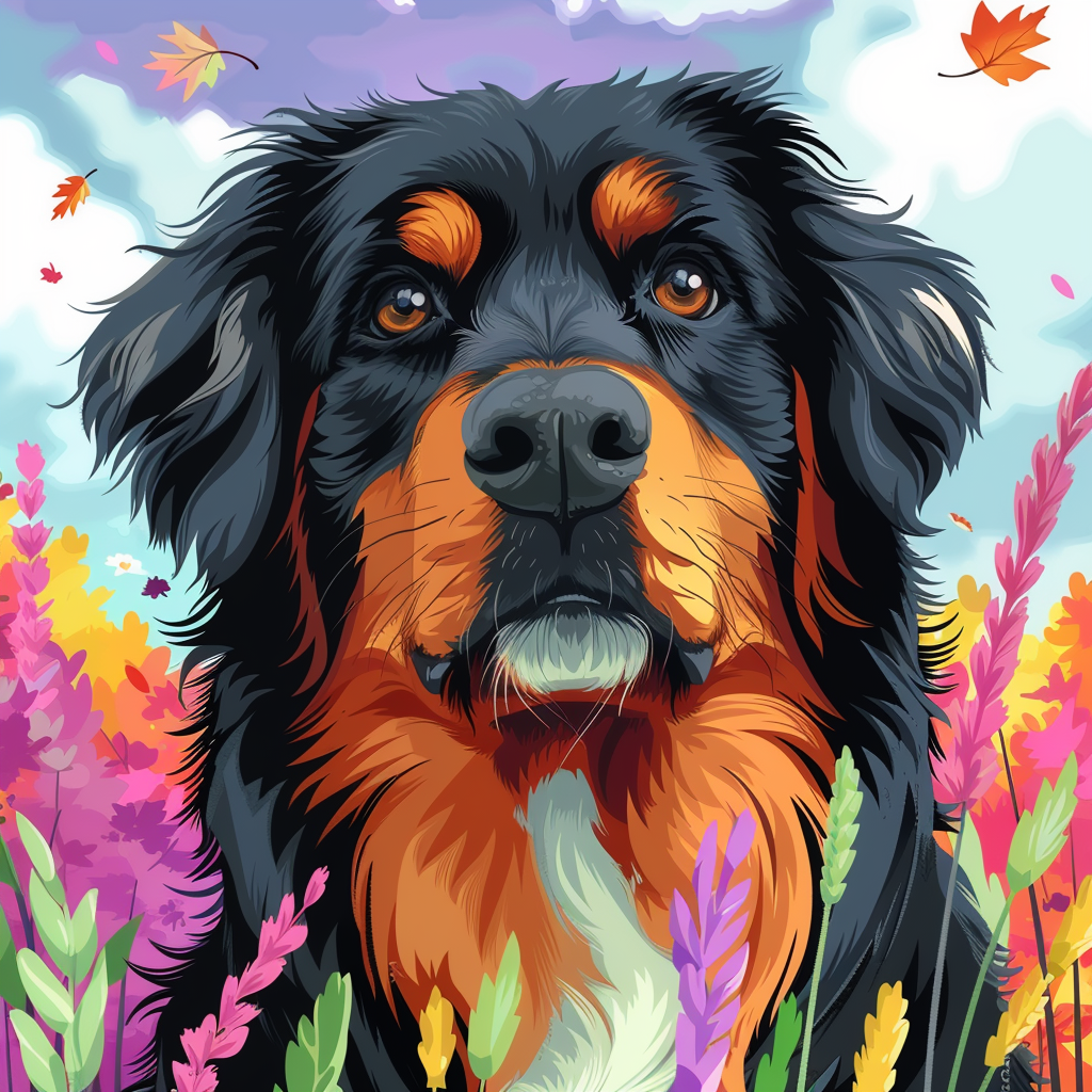 Bernese Mountain Dog Art Poster