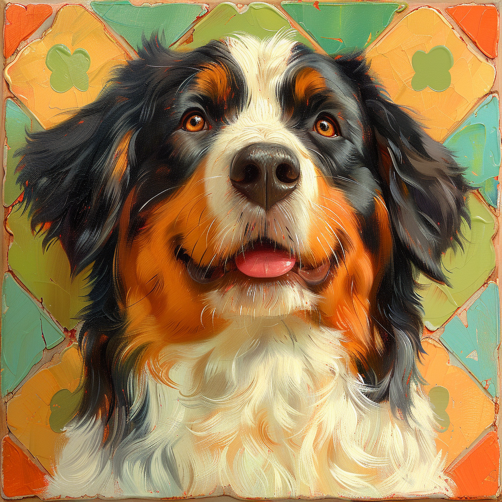 Bernese Mountain Dog Art Poster