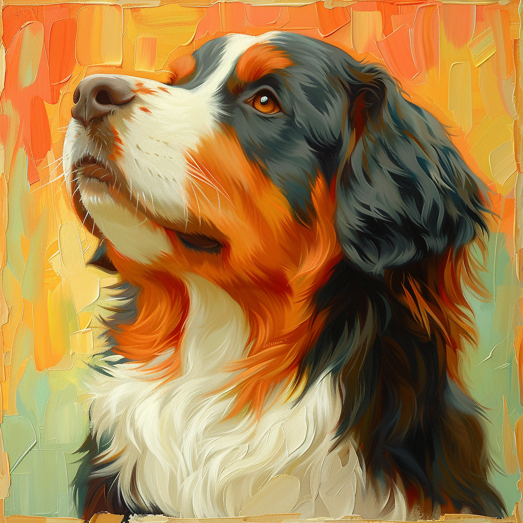 Bernese Mountain Dog Art Poster