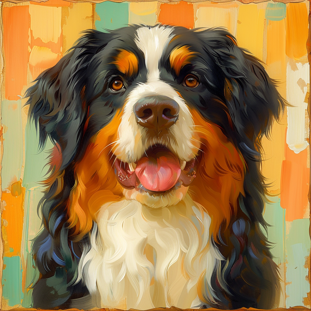 Bernese Mountain Dog Art Poster