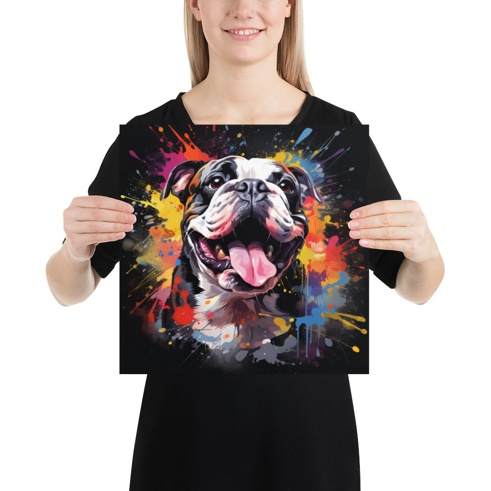 Bulldog Burst #2 - Abstract Splash Art Print