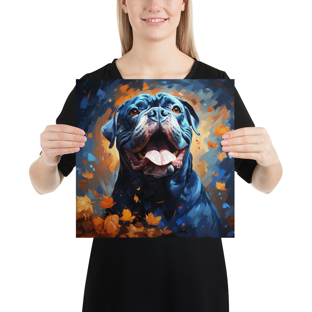 Autumn Majesty - Rottweiler in Fall Leaves Art Print