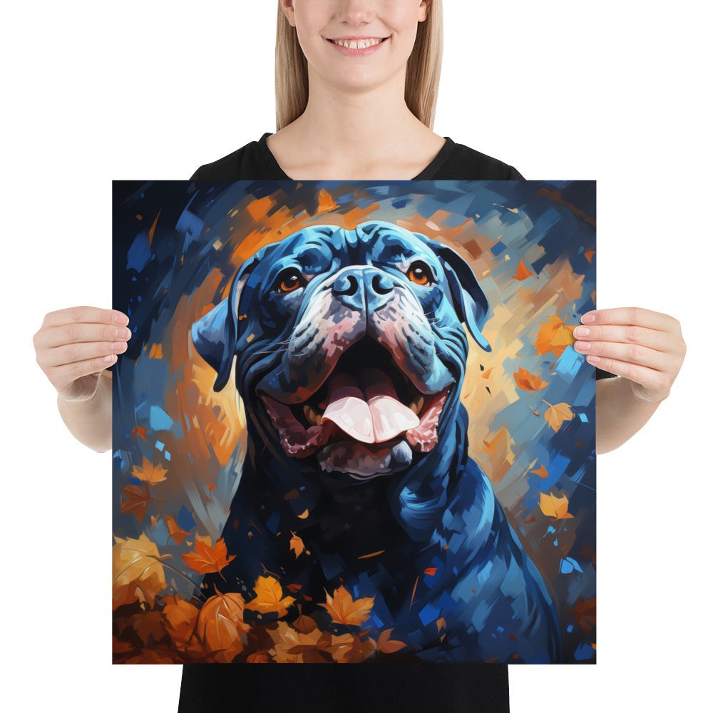 Autumn Majesty - Rottweiler in Fall Leaves Art Print