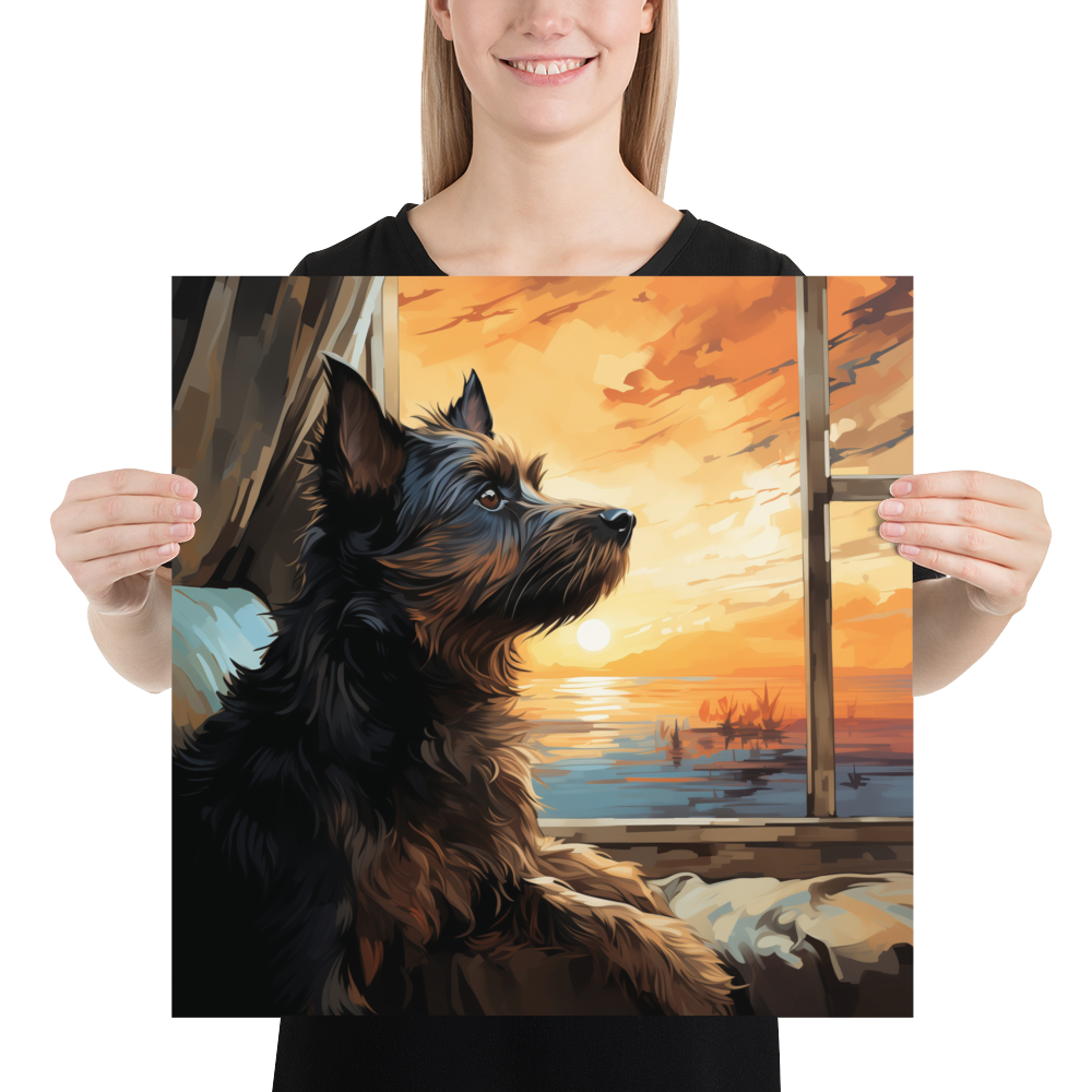 Cairn Terrier Art Print - Seaside Contemplation