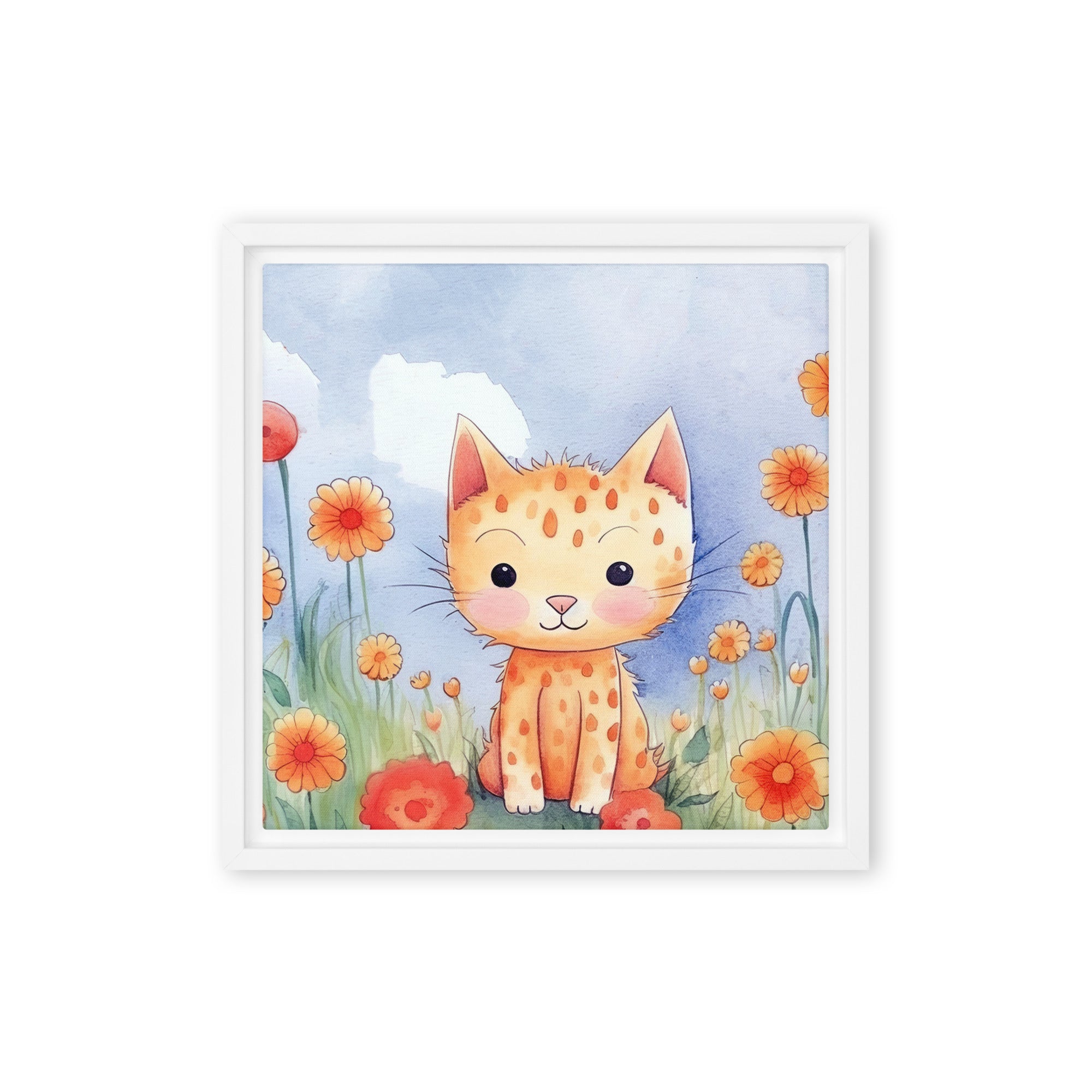 Cat Art Framed canvas