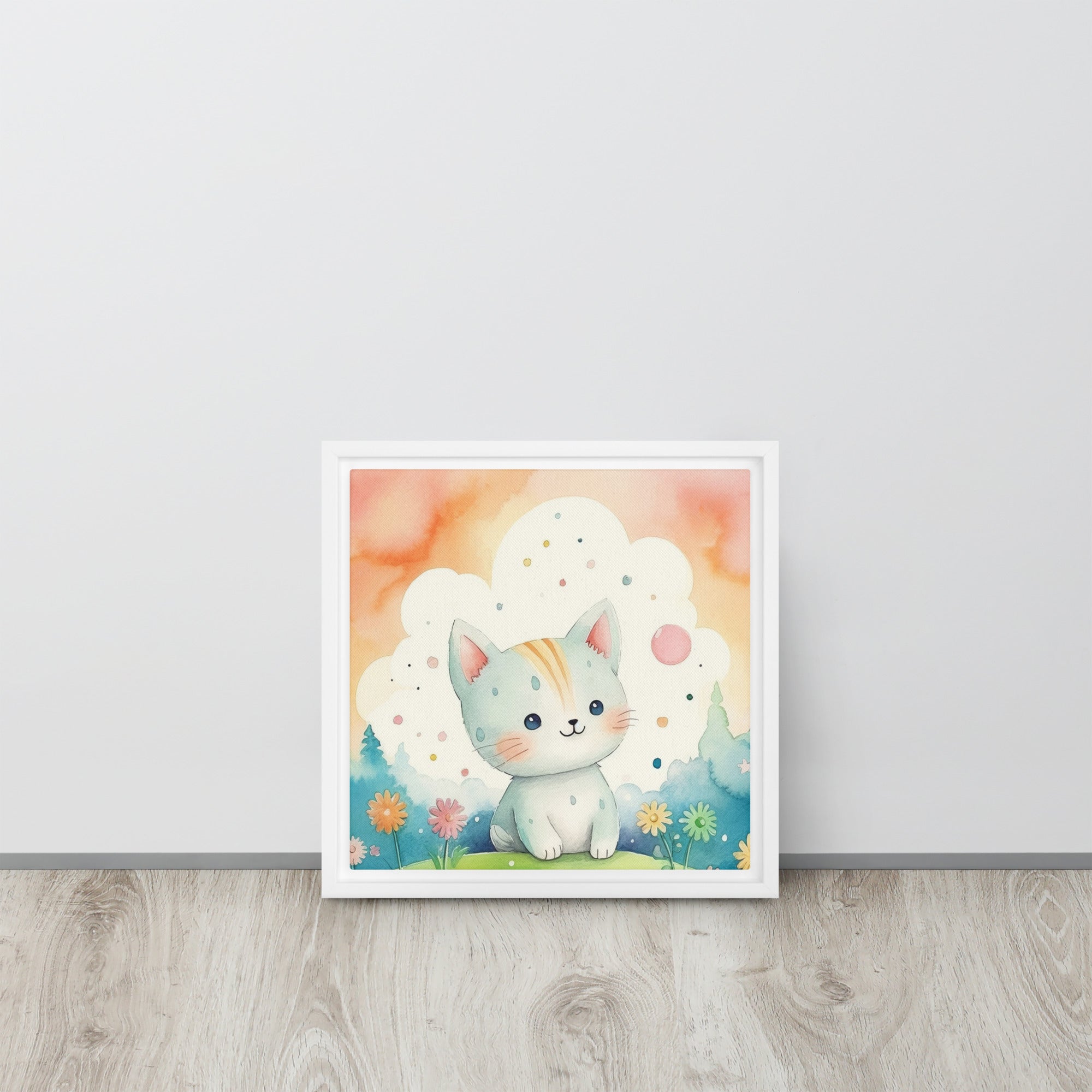 Cat Art Framed canvas