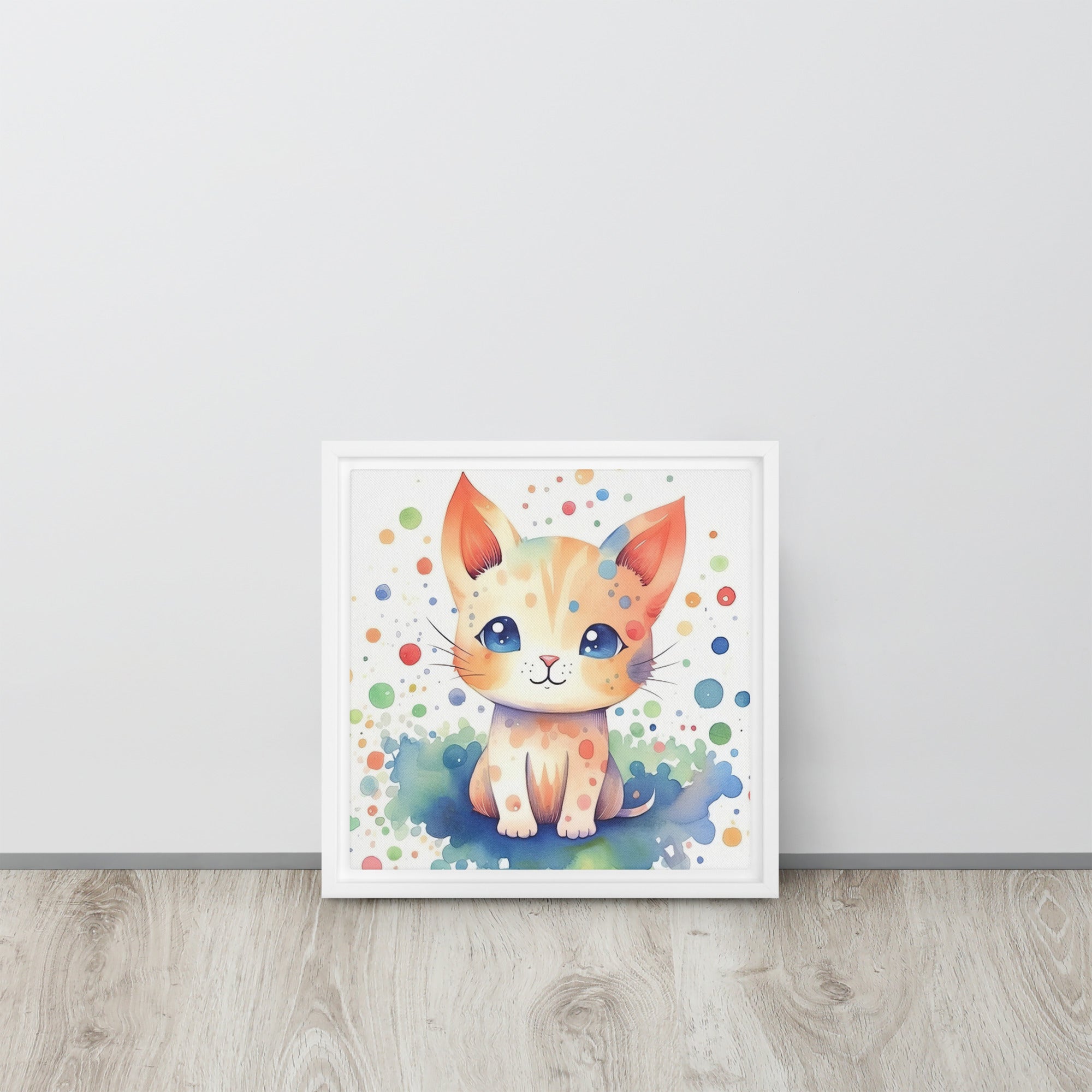 Cat Art Framed canvas