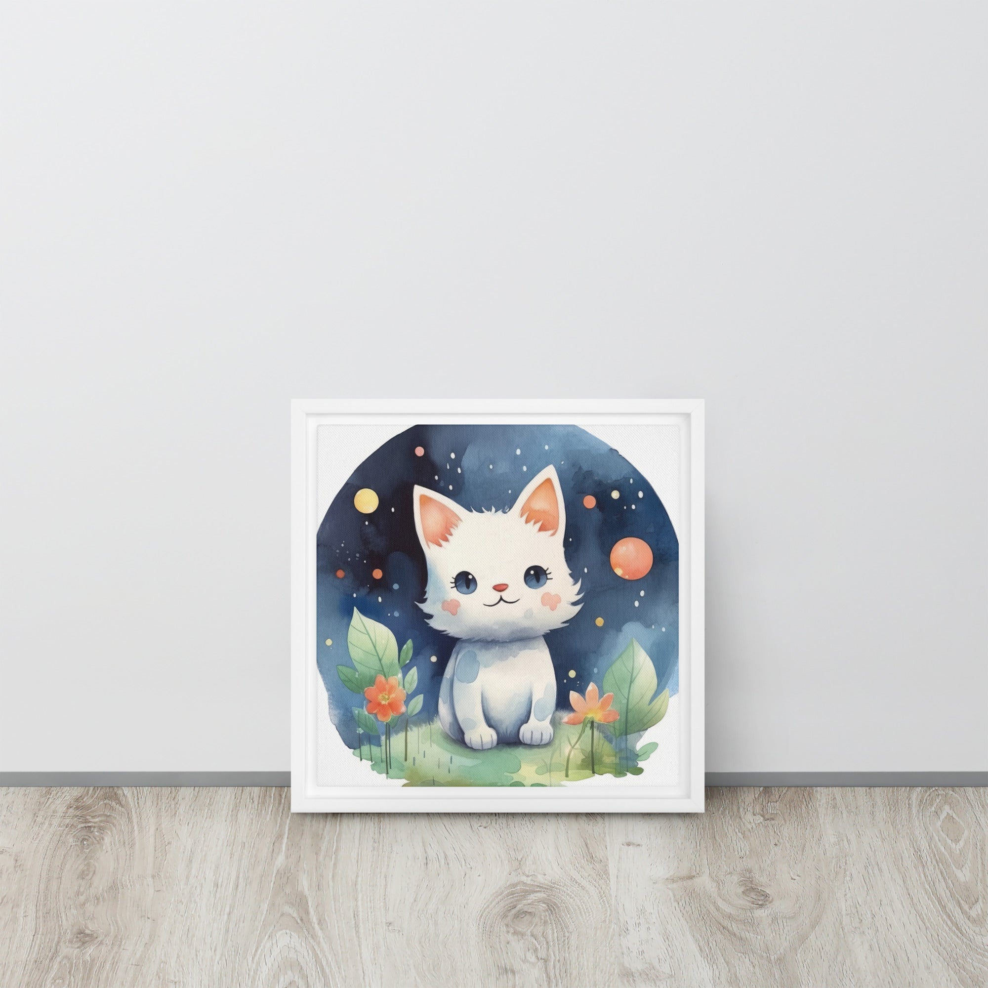 Cat Art Framed canvas