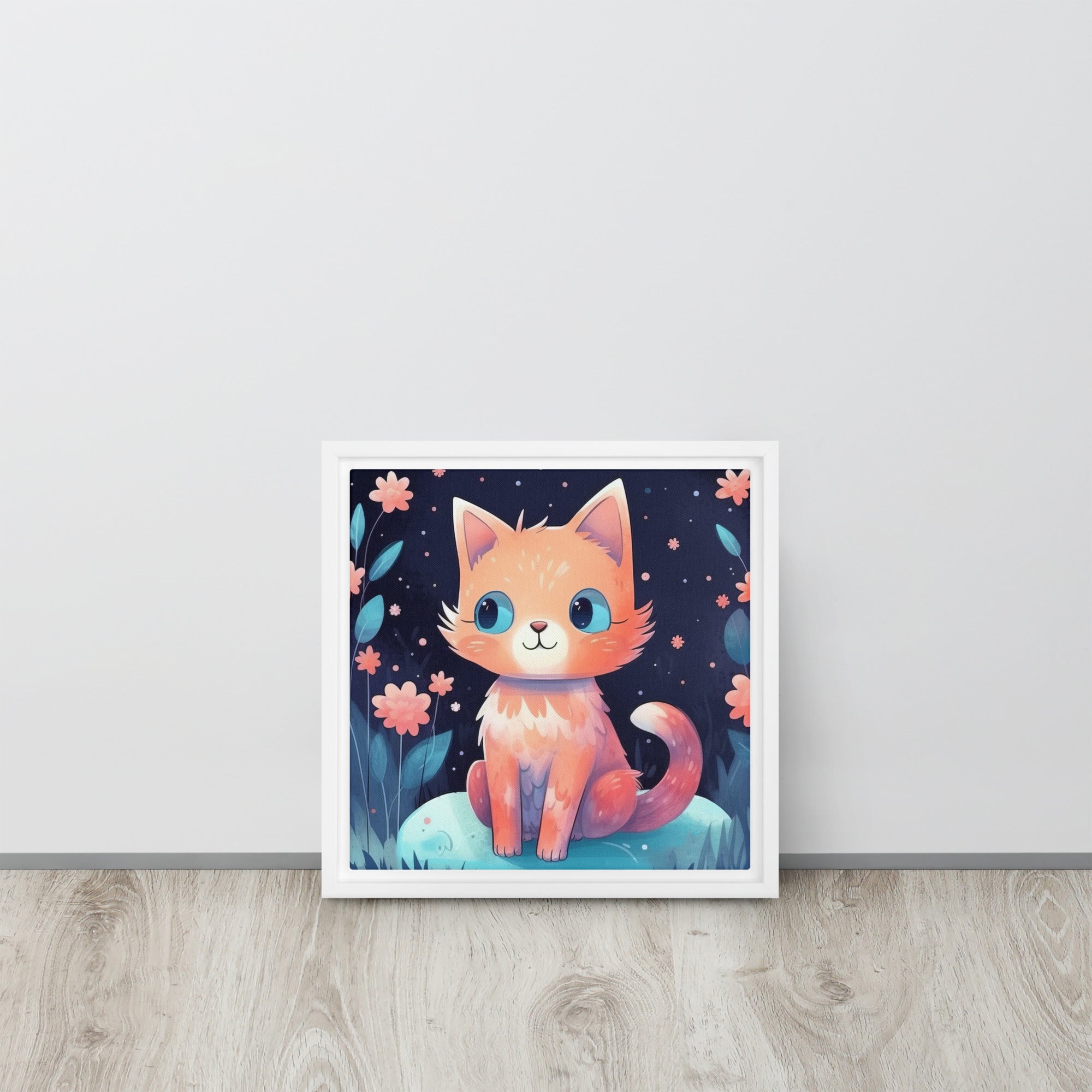 Cat Art Framed canvas