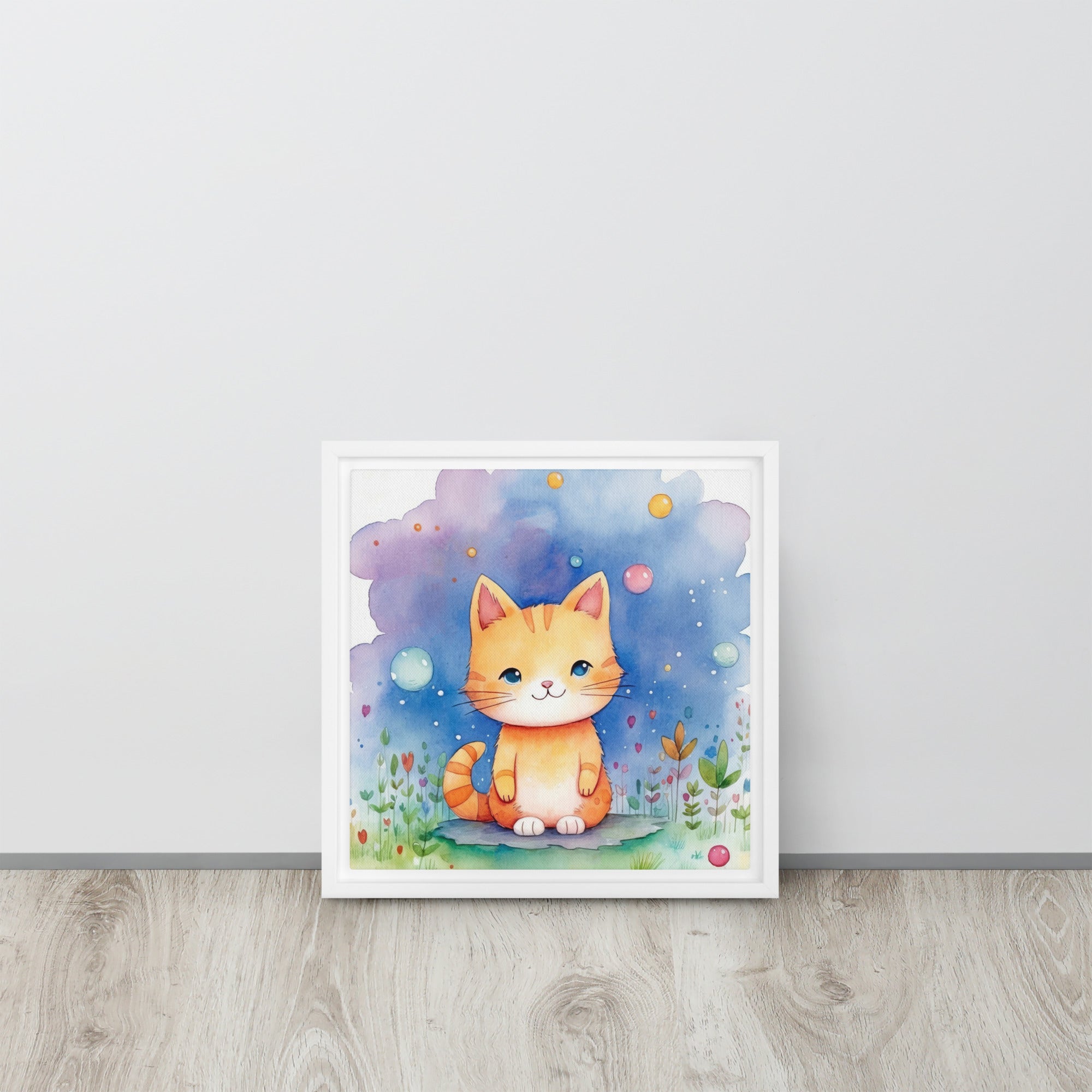 Cat Art Framed canvas