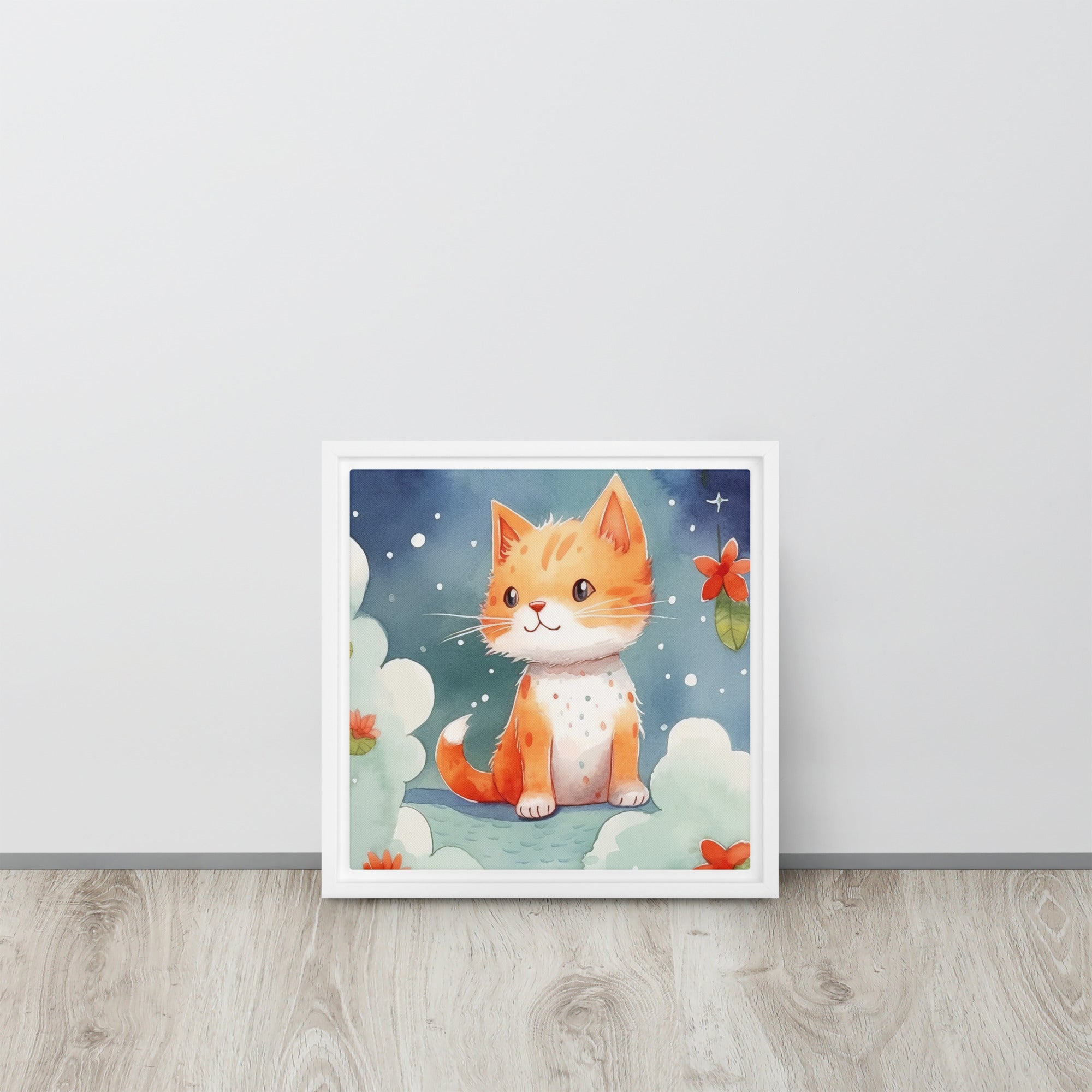 Cat Art Framed canvas