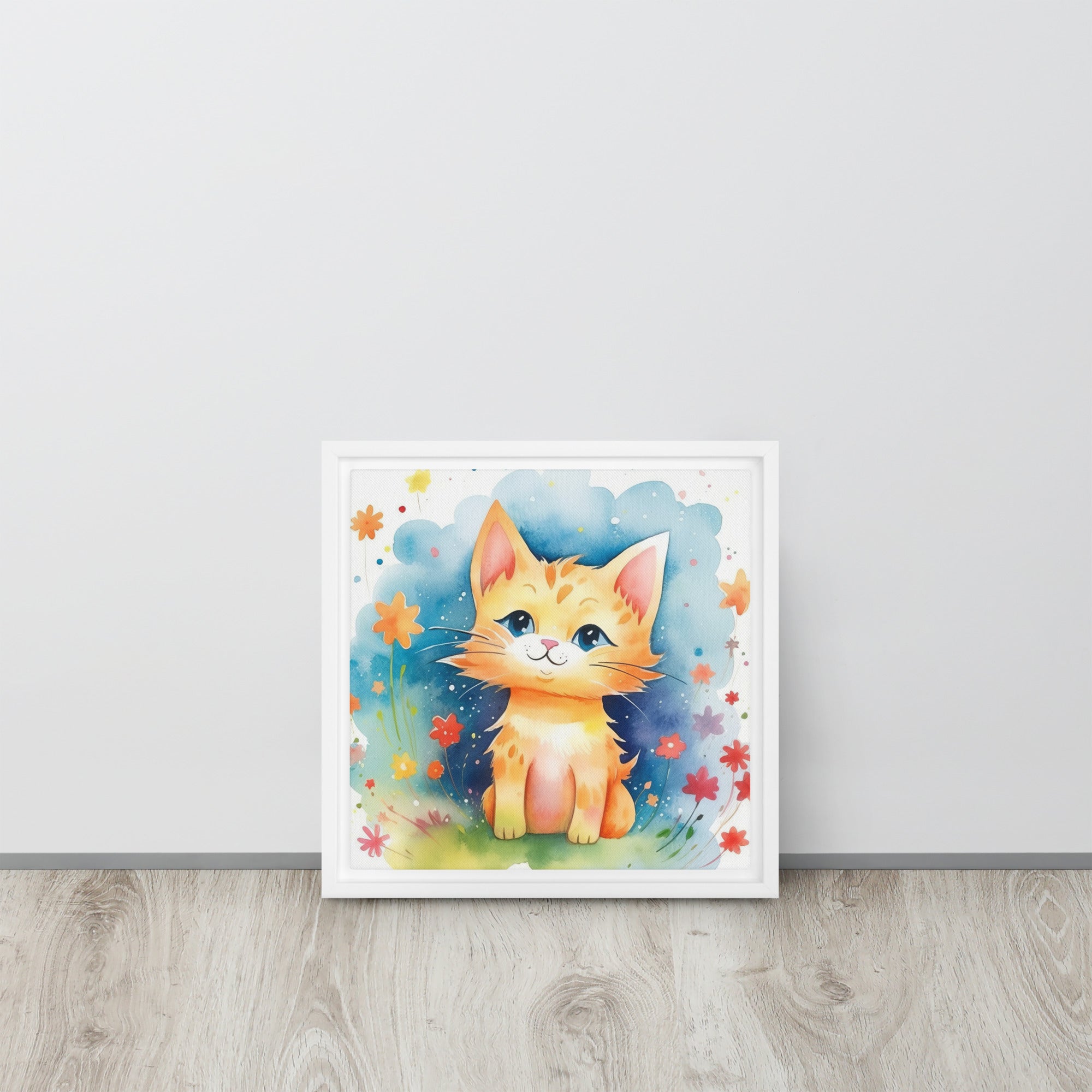 Cat Art Framed canvas