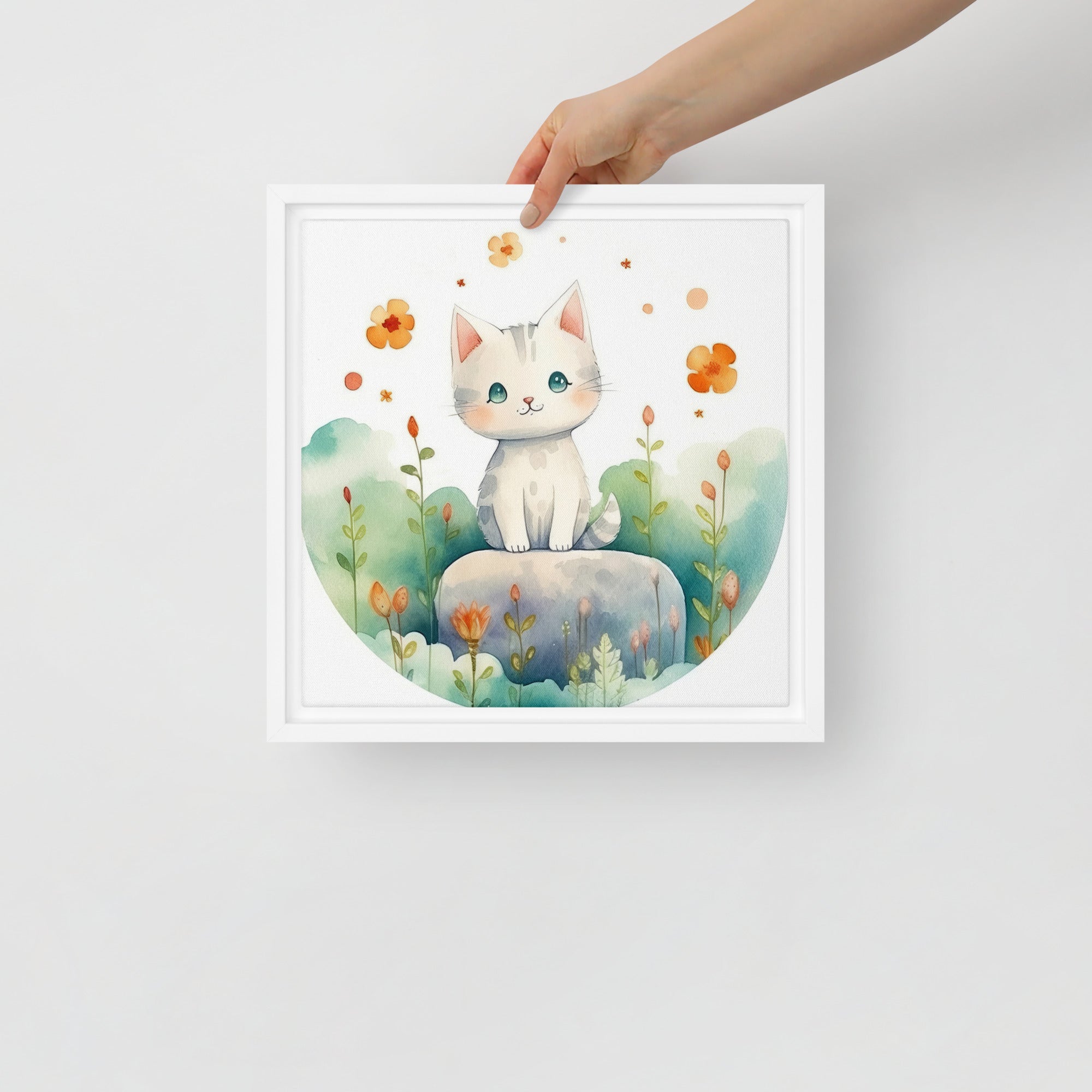 Cat Art Framed canvas