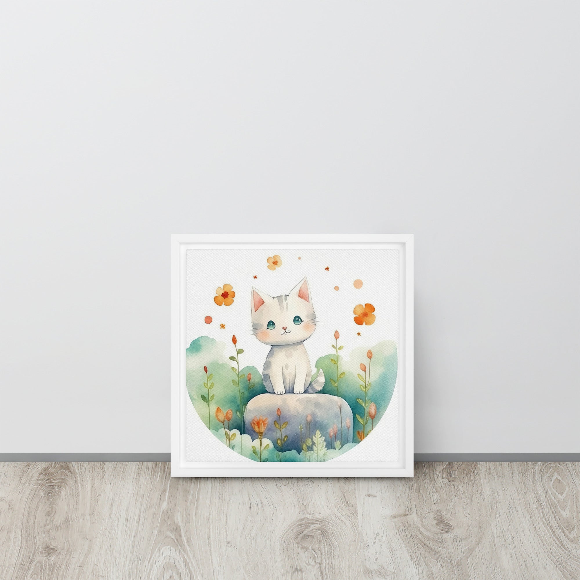 Cat Art Framed canvas