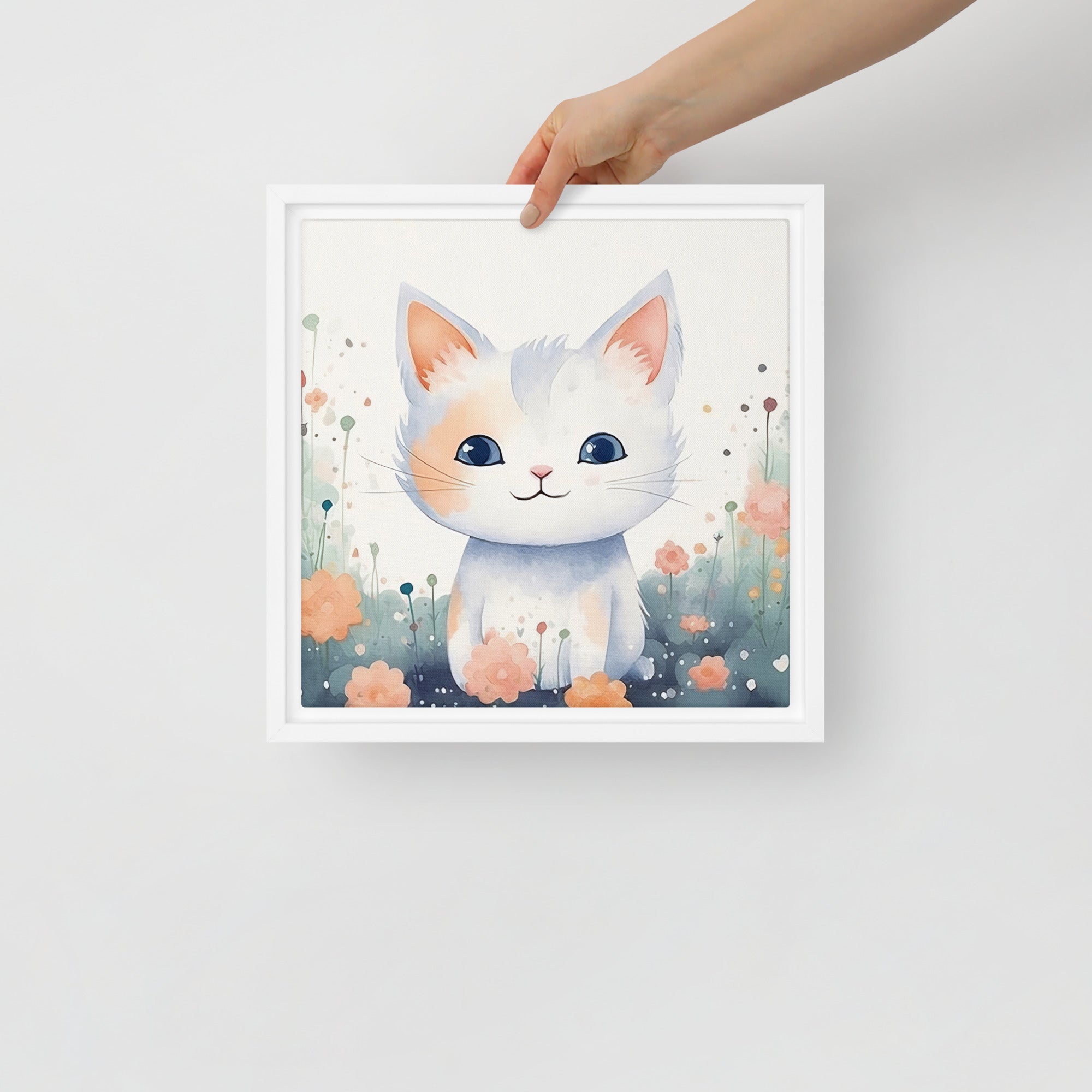 Cat Art Framed canvas