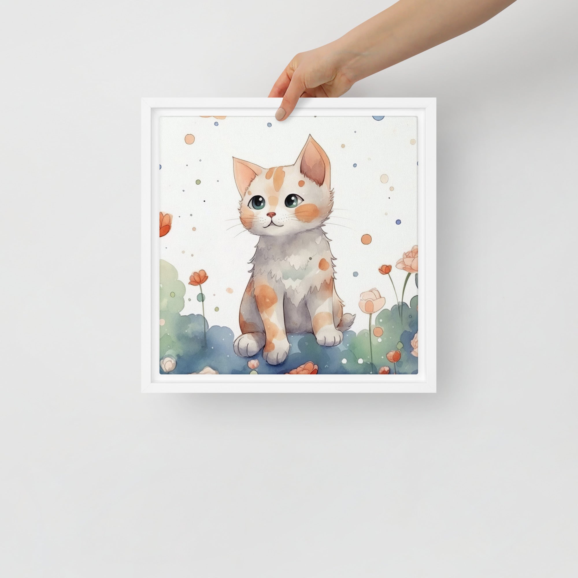 Cat Art Framed canvas