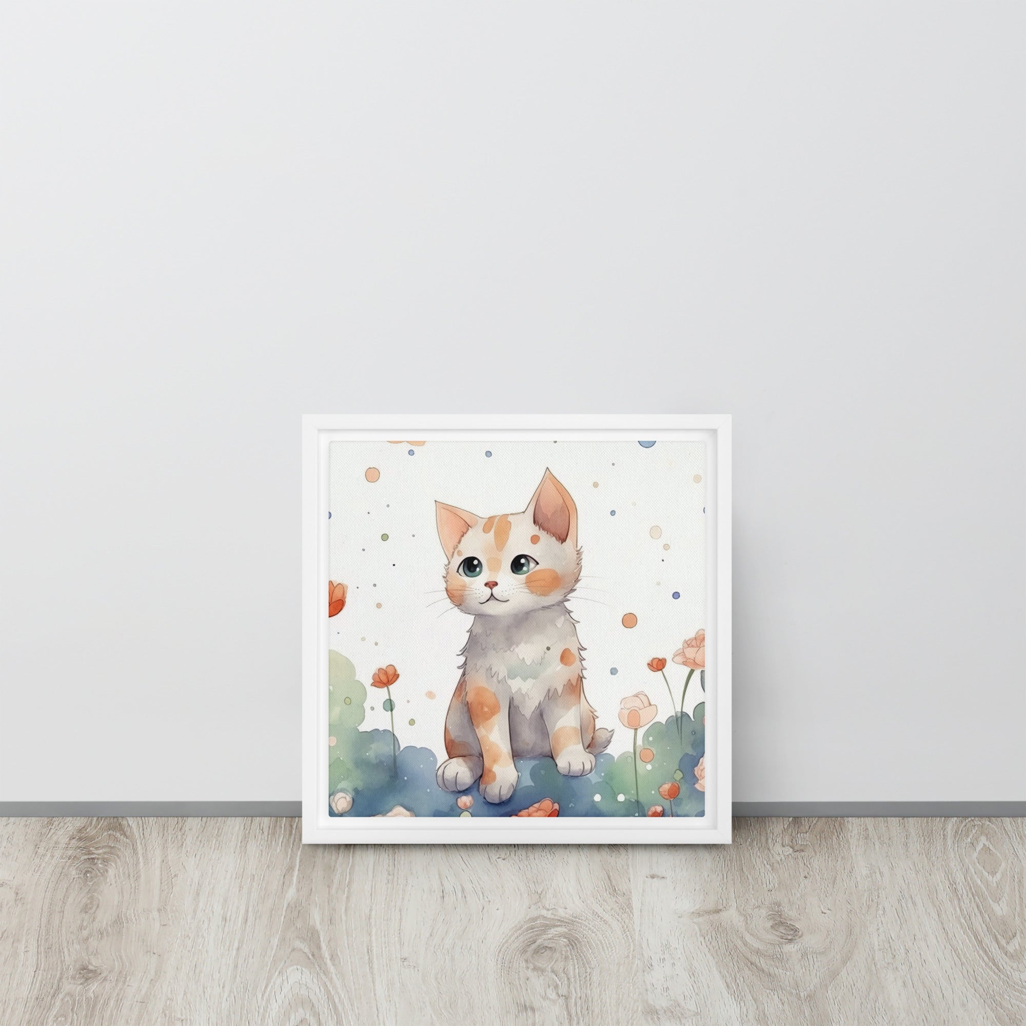 Cat Art Framed canvas