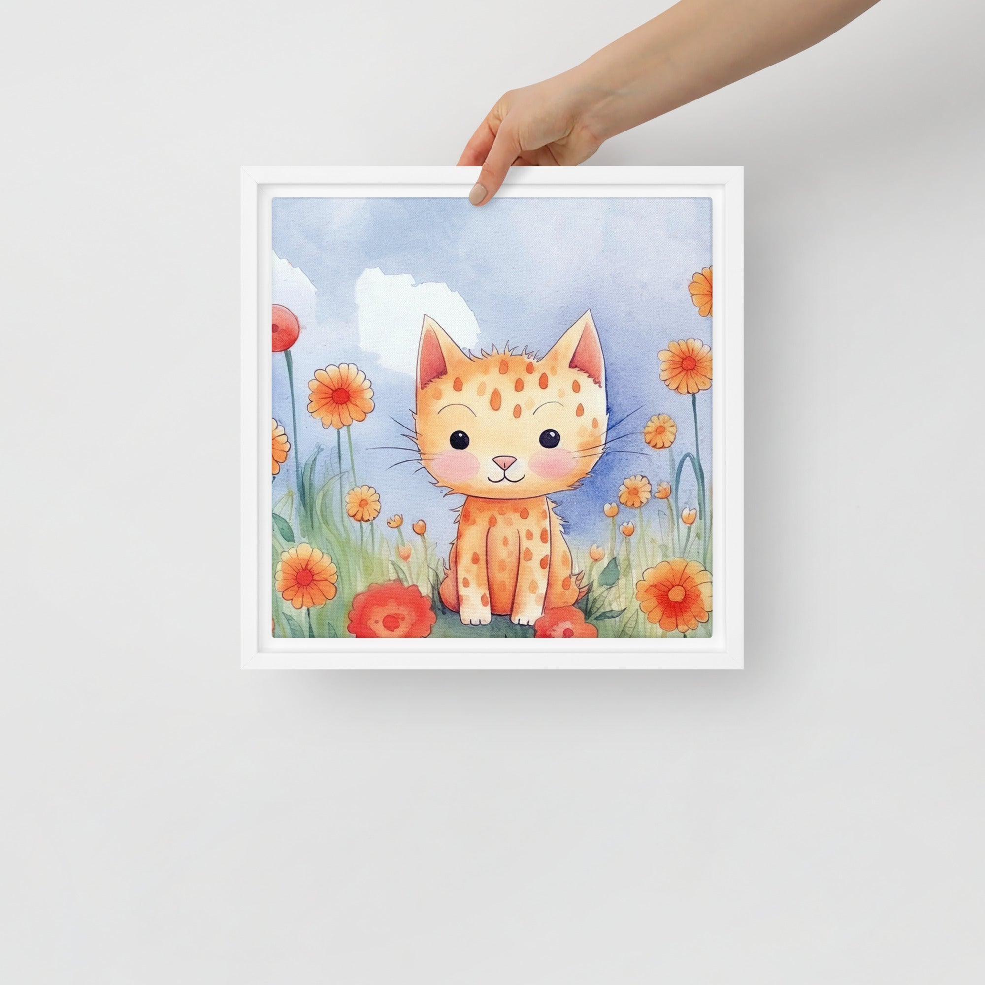 Cat Art Framed canvas