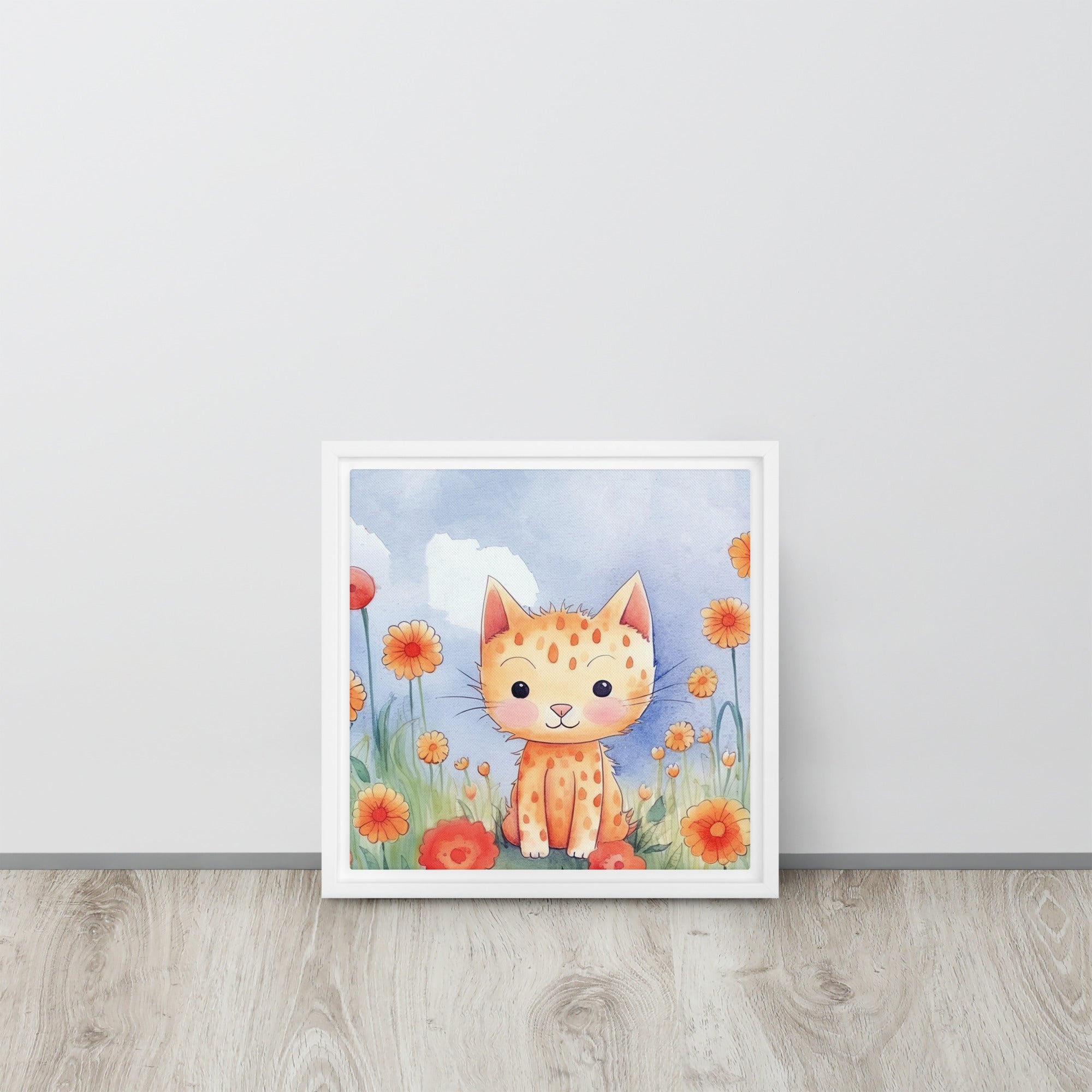 Cat Art Framed canvas