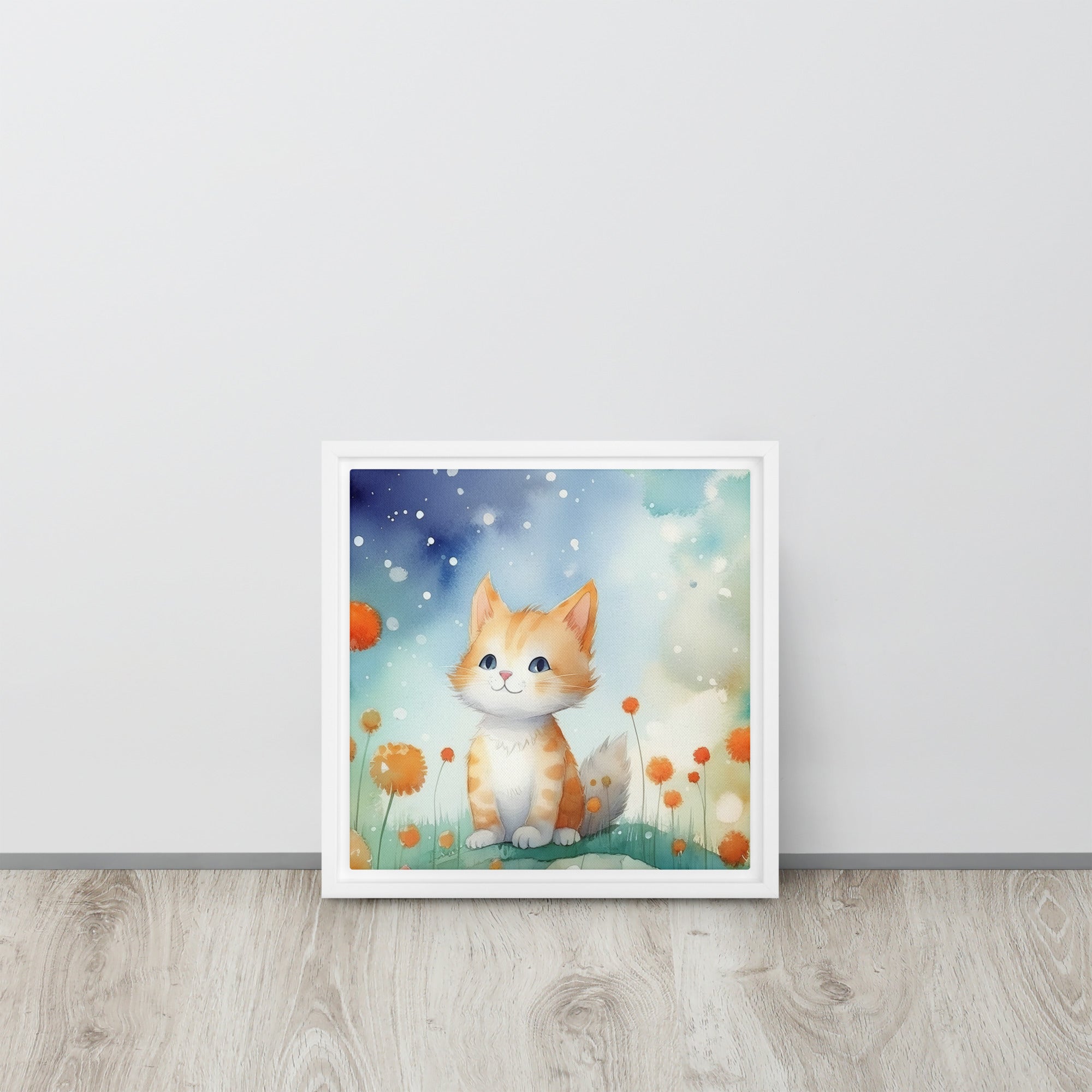 Cat Art Framed canvas