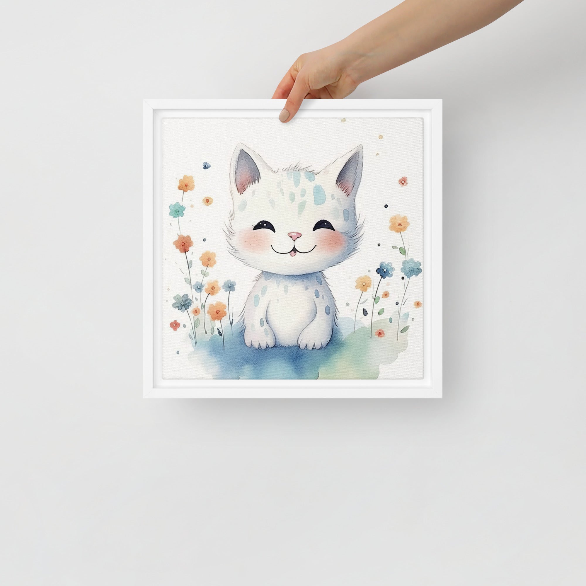 Cat Art Framed canvas