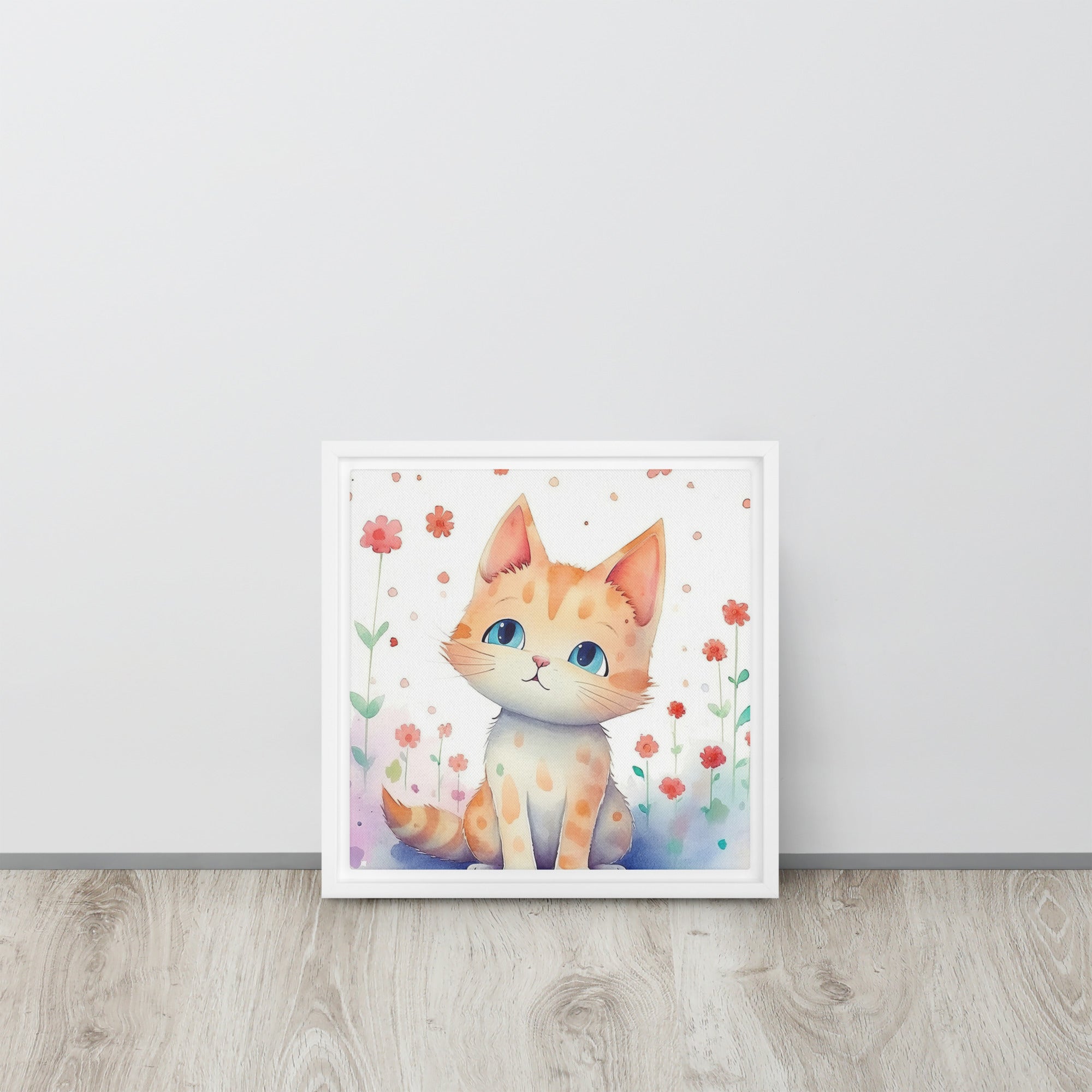 Cat Art Framed canvas