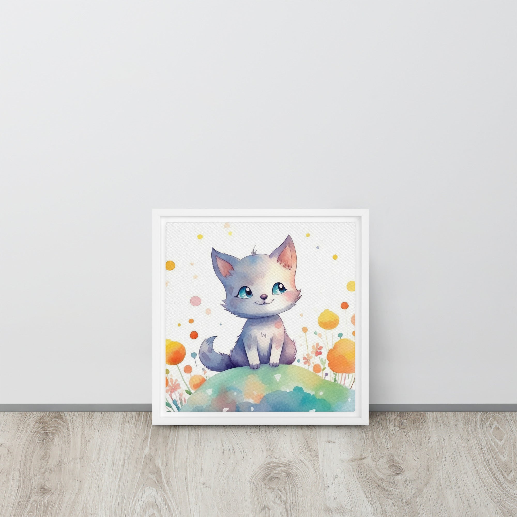 Cat Art Framed canvas