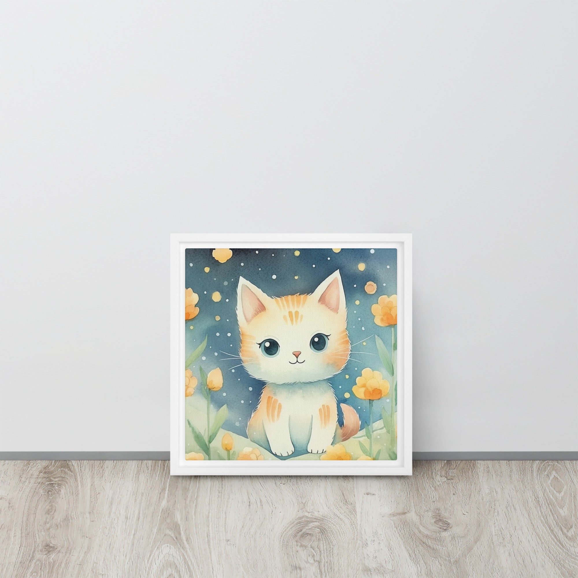 Cat Art Framed canvas