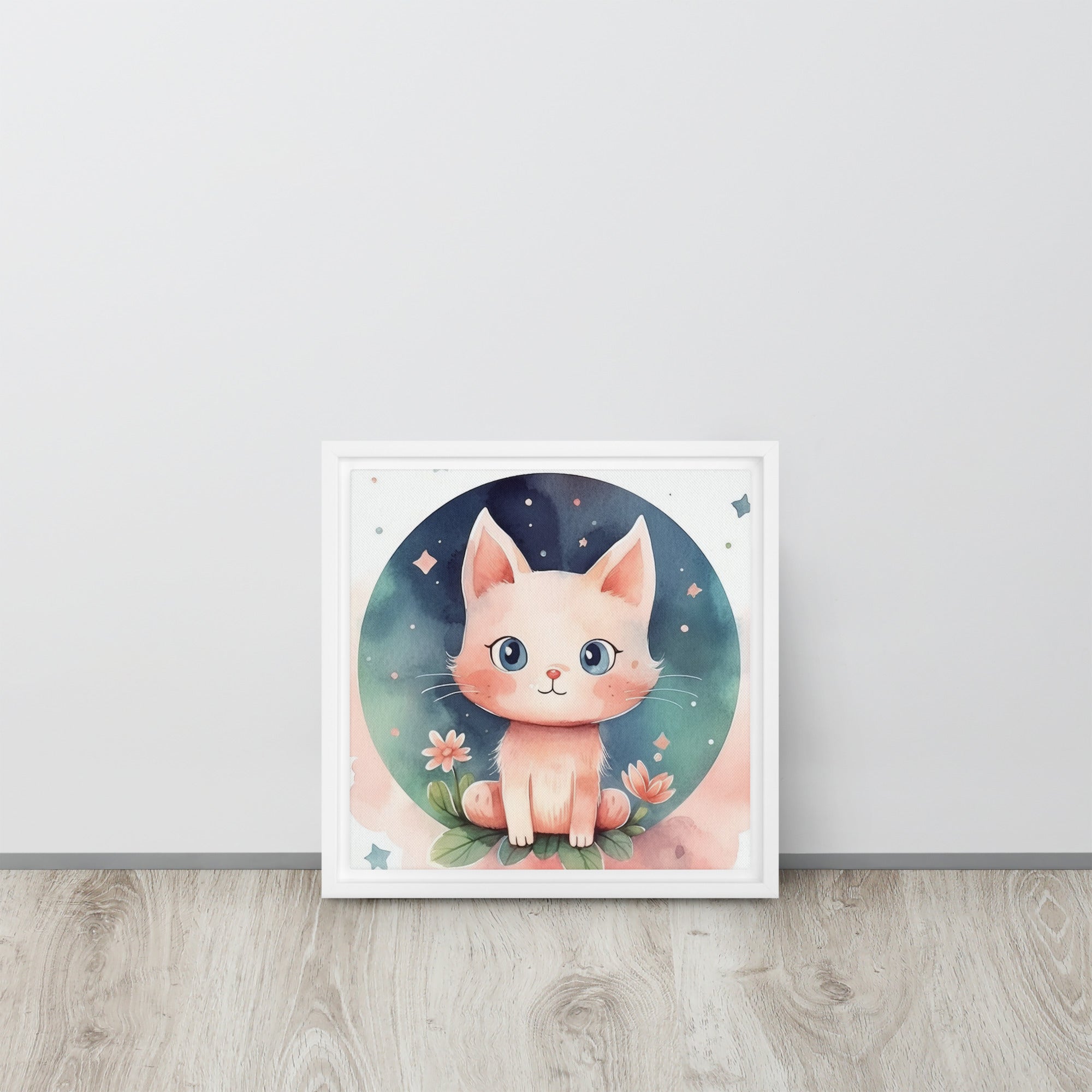 Cat Art Framed canvas