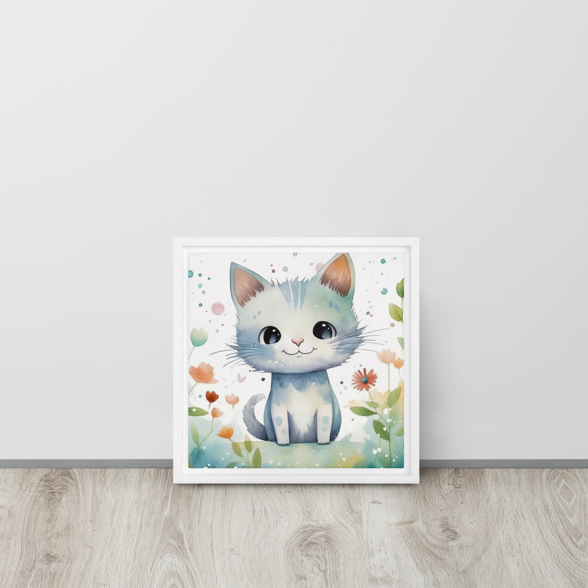 Cat Art Framed canvas