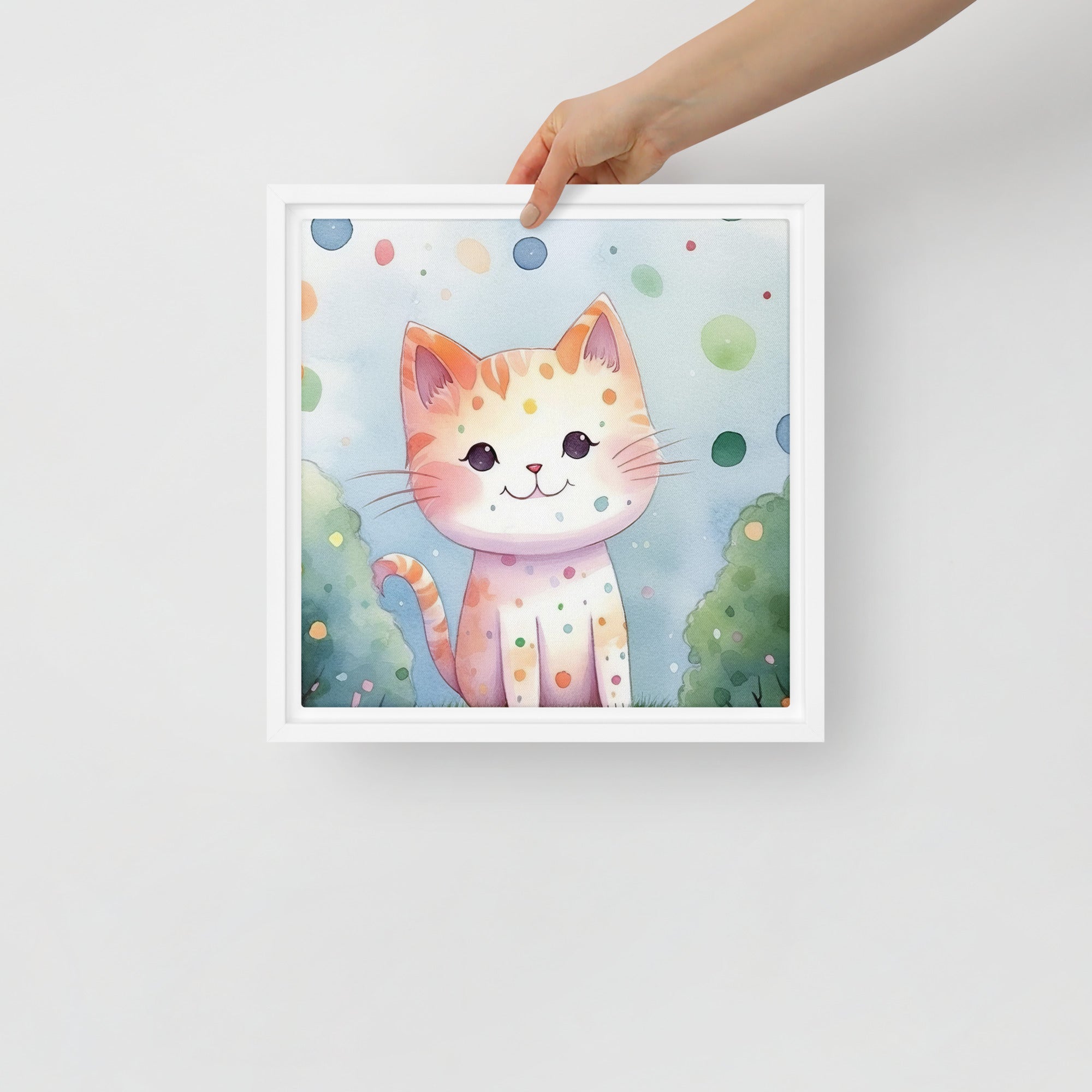 Cat Nursery Art Watercolor