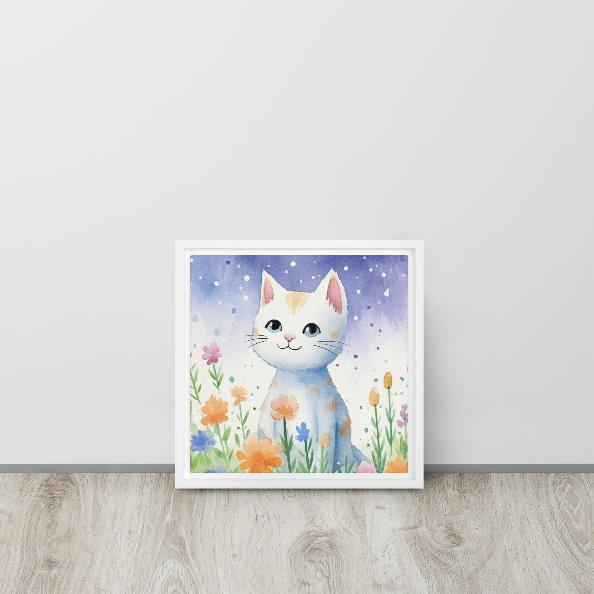 Cat Nursery Art Watercolor