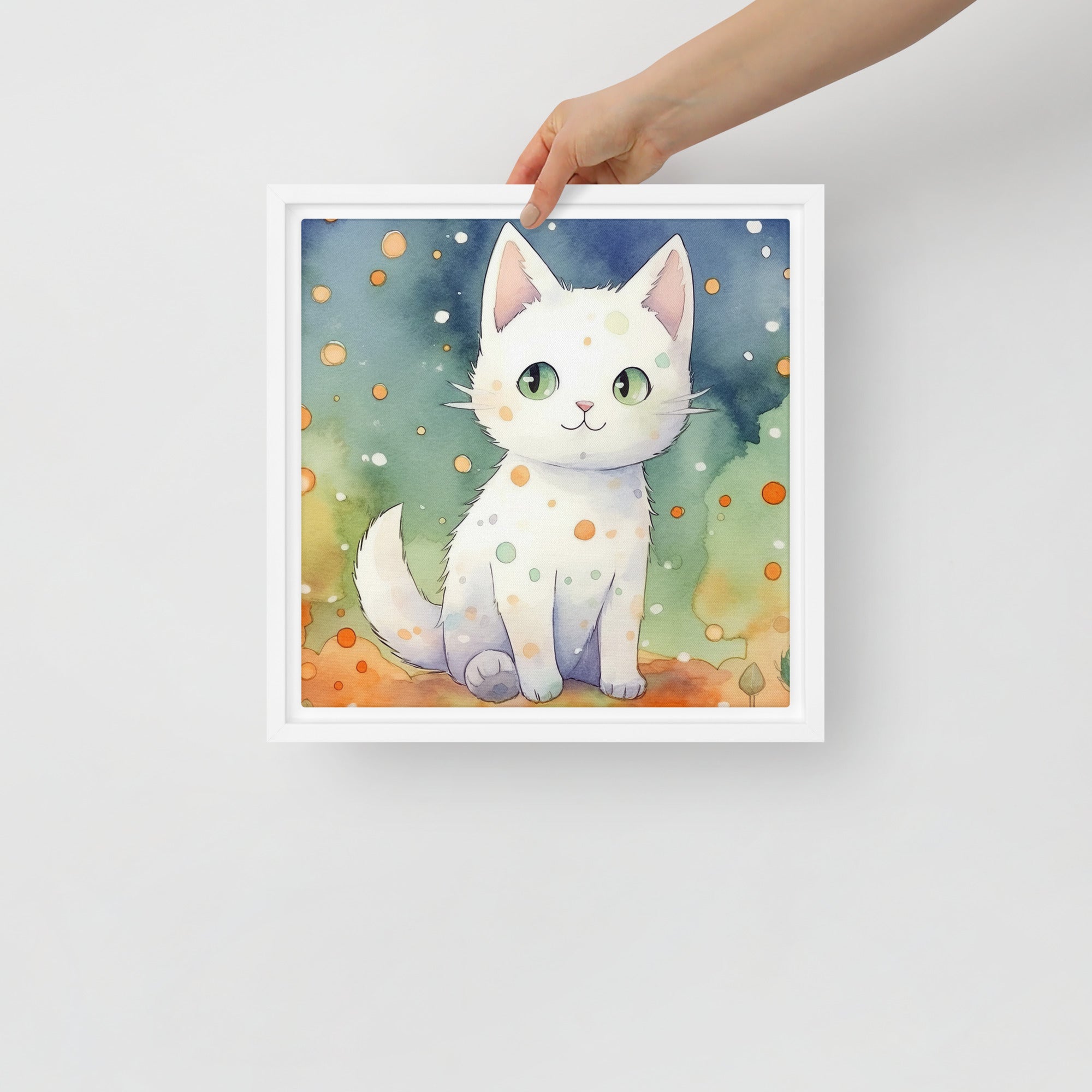 Cat Nursery Art Watercolor