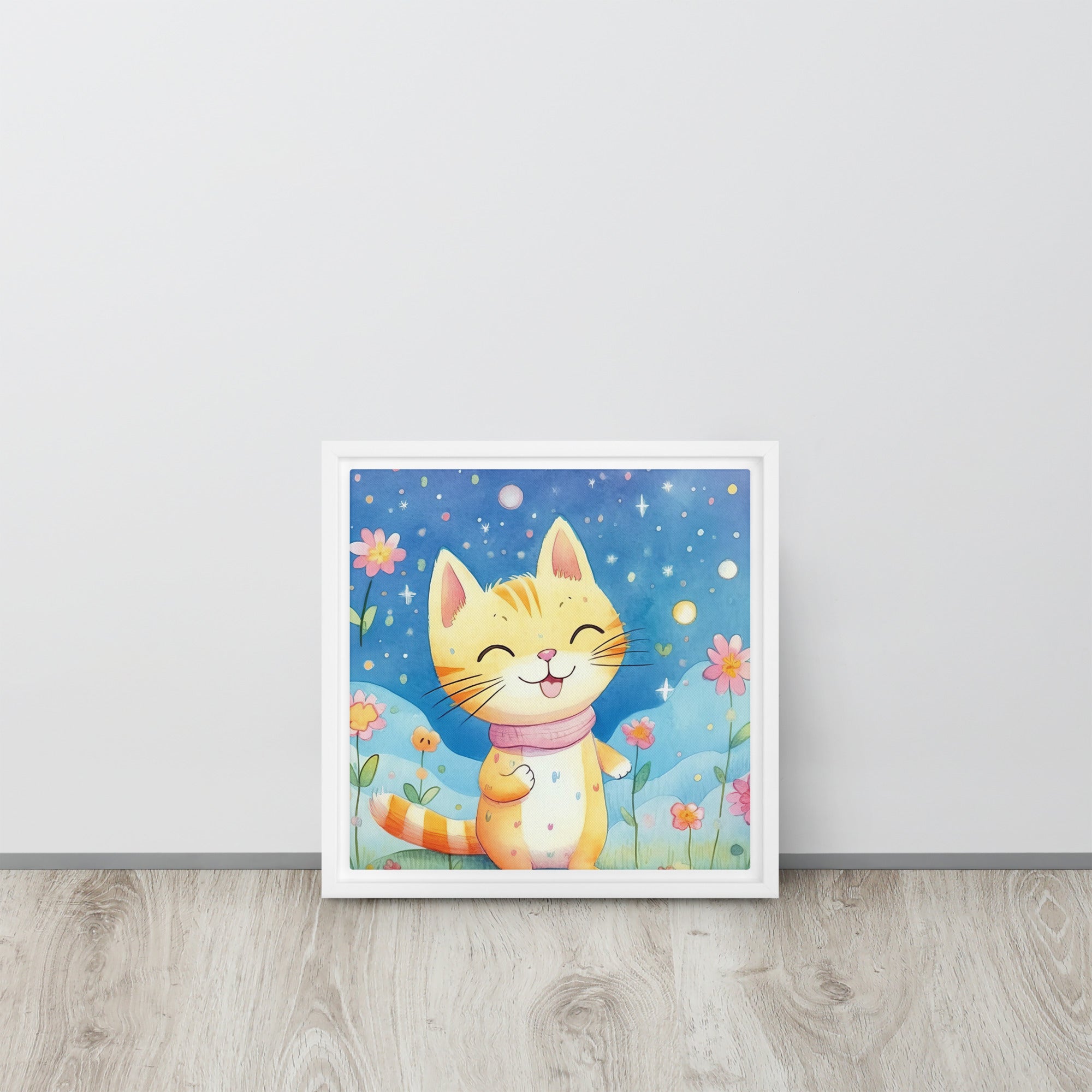 Cat Nursery Art Watercolor