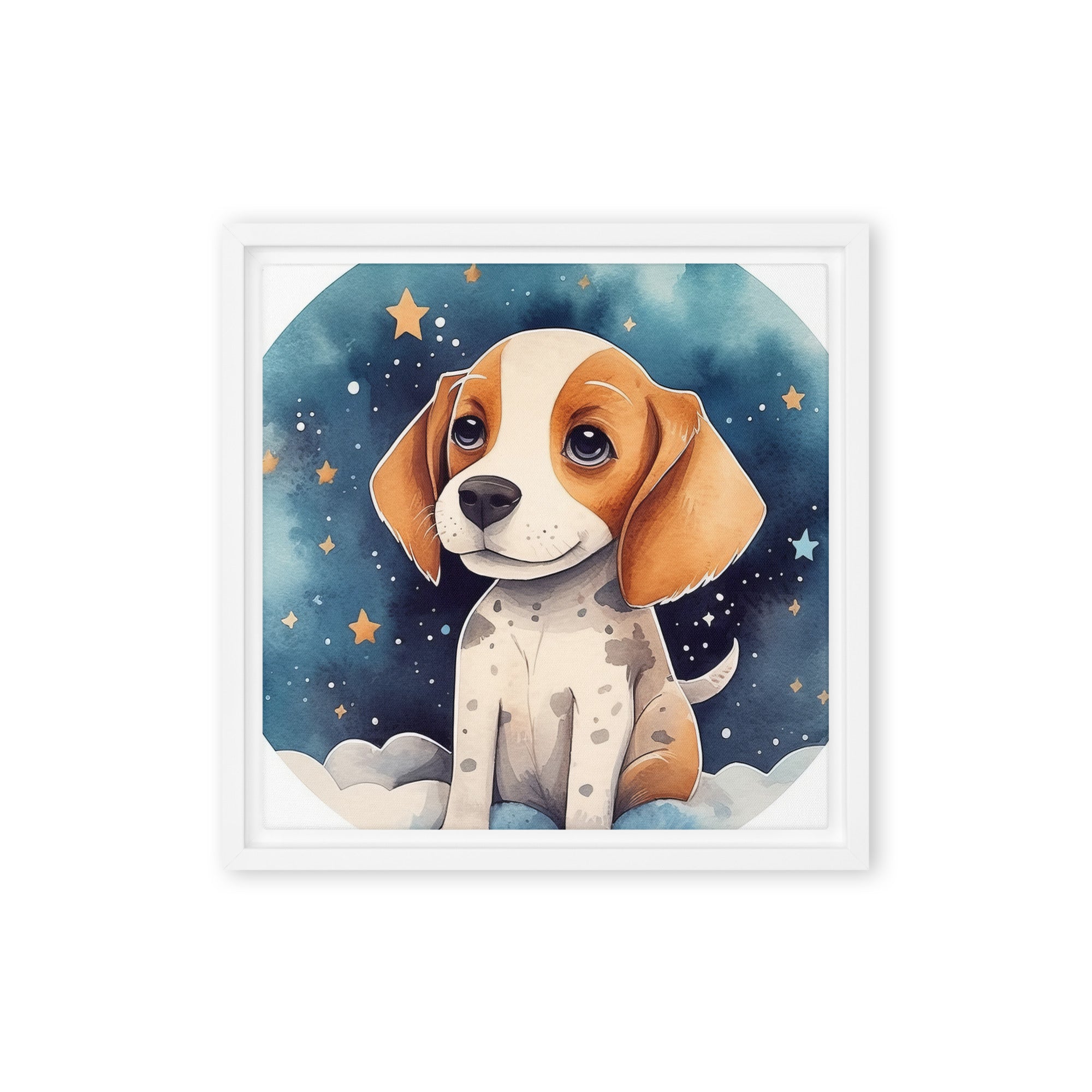 Beagle Dog Art Framed canvas