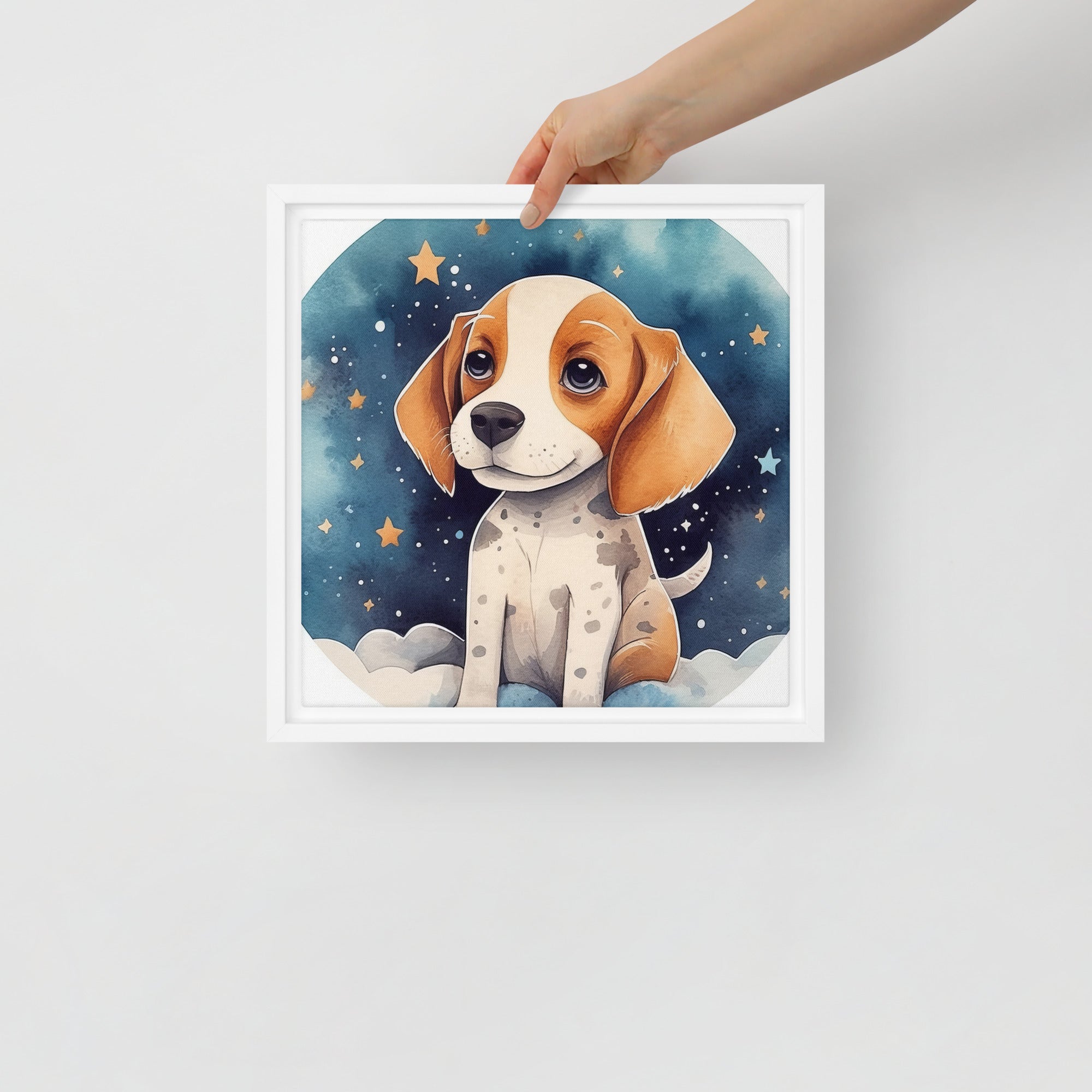 Beagle Dog Art Framed canvas