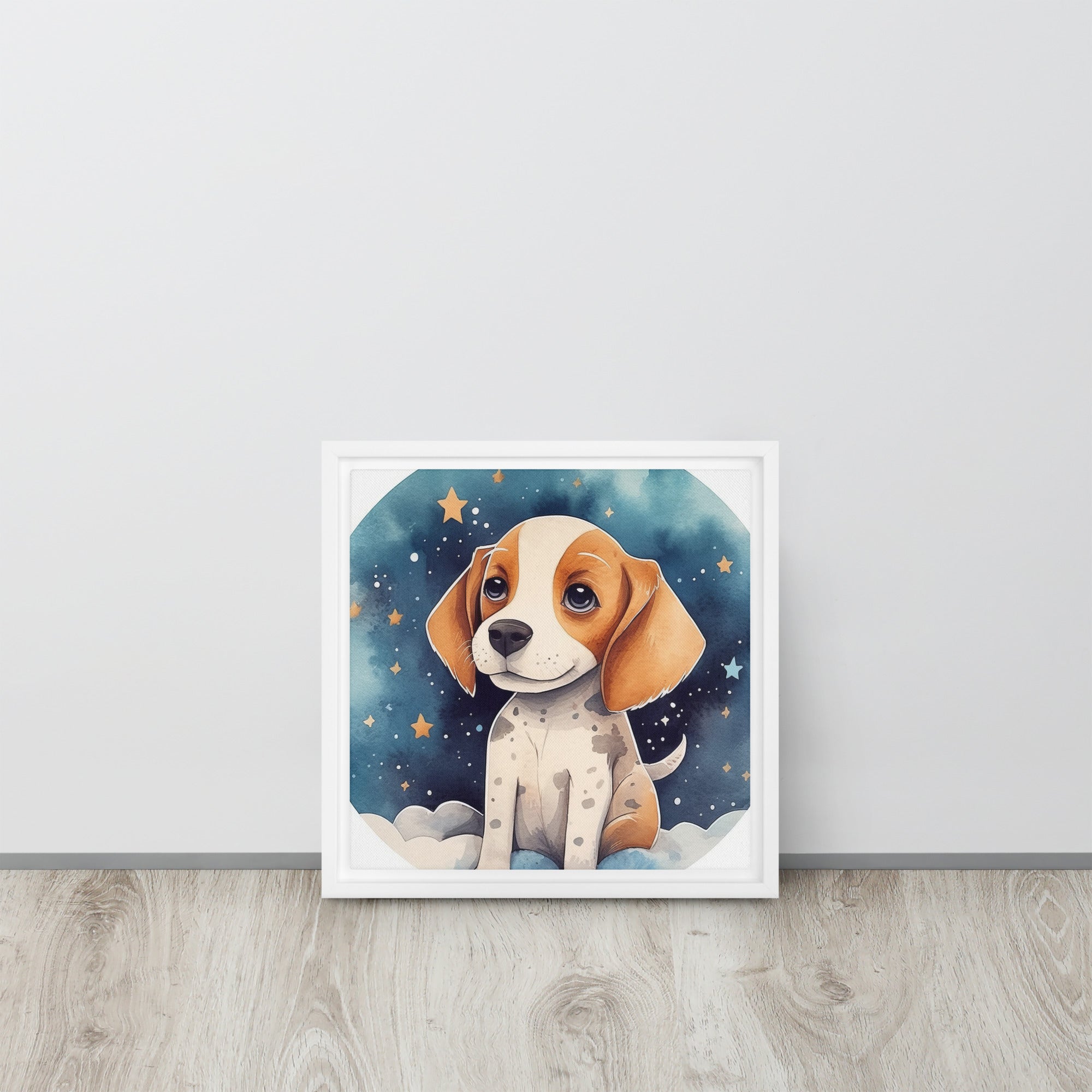 Beagle Dog Art Framed canvas