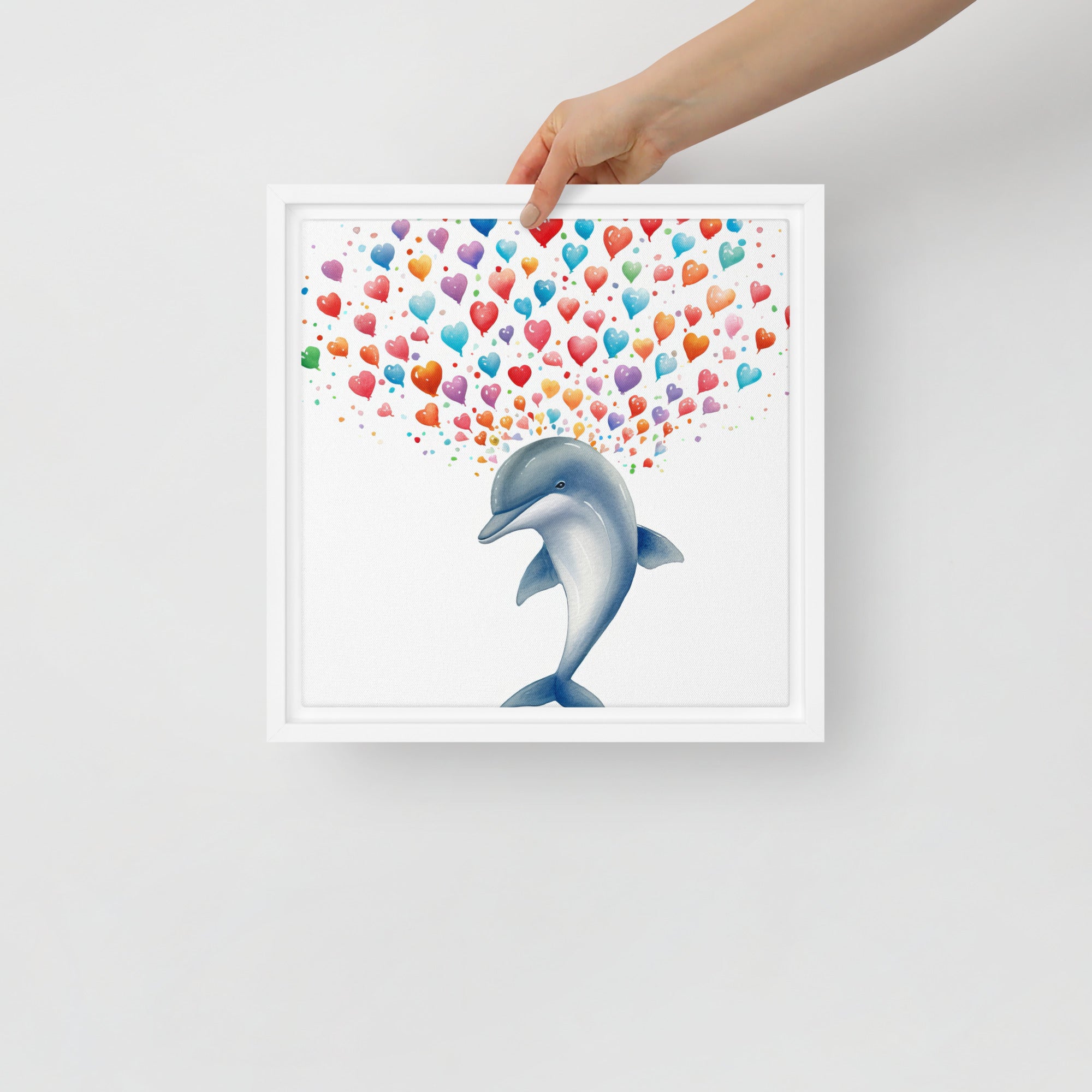 Dolphin Art Framed canvas